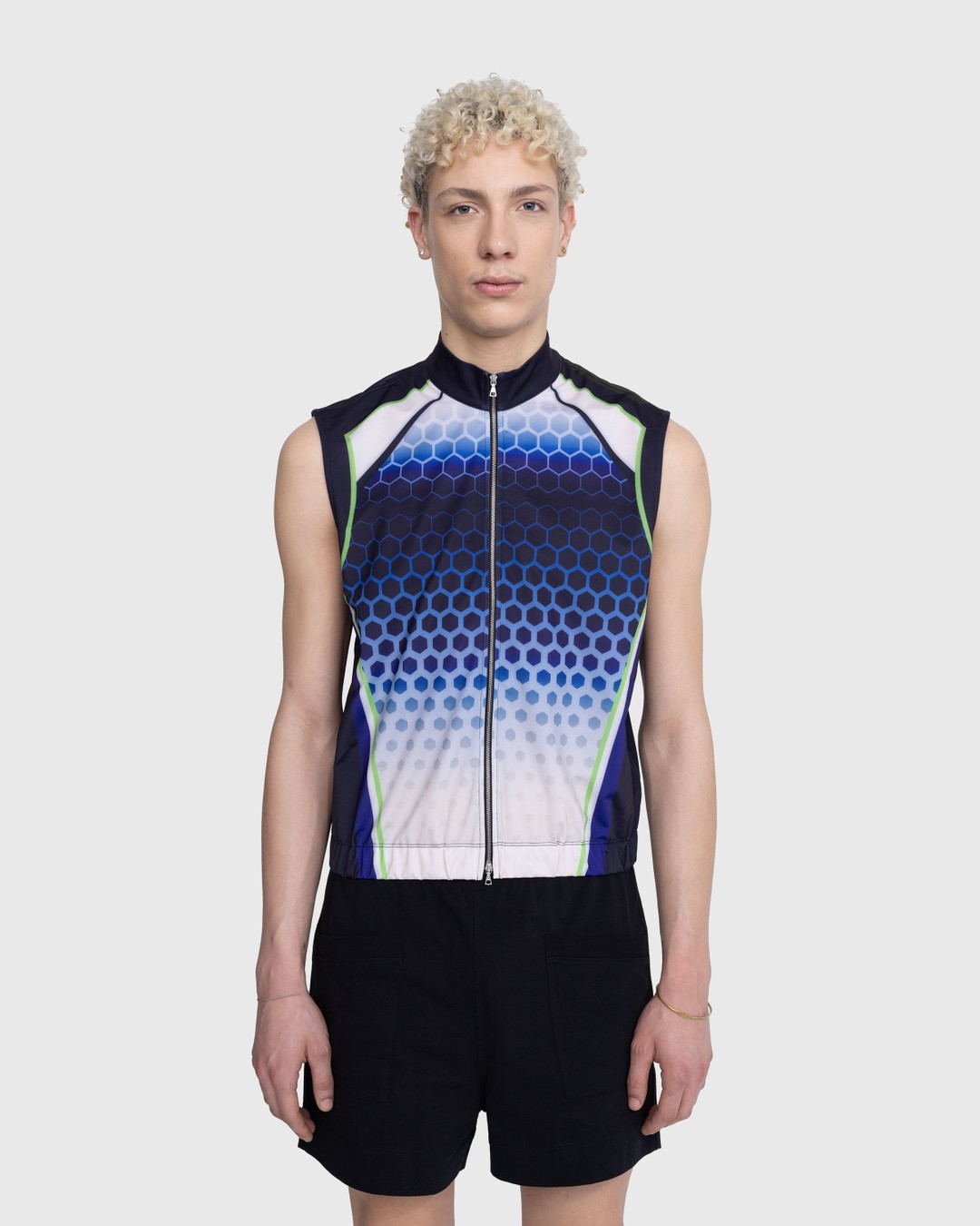 Dries van Noten – Herlew Zip-Up Top Blue - Tops - Blue - Image 2