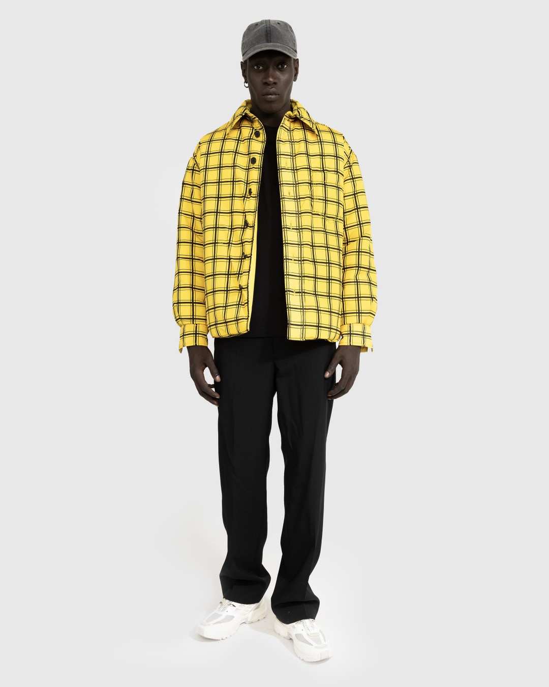 Yellow discount checkered windbreaker