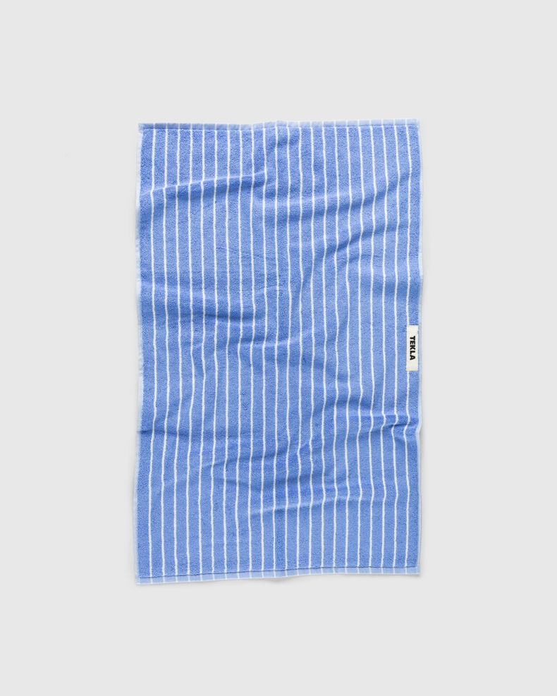 Guest Towel Clear Blue Stripes