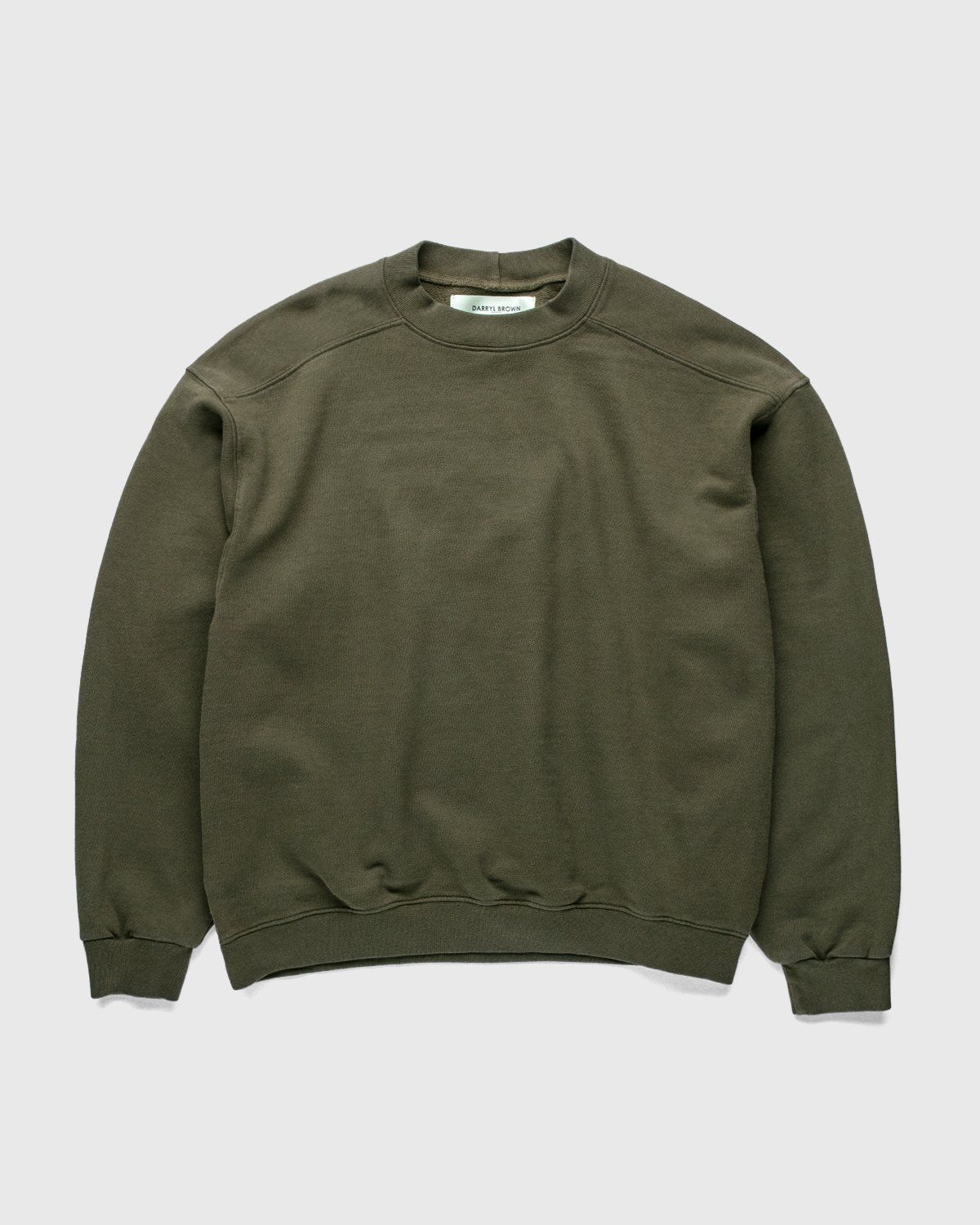 Darryl Brown – Crew Military Olive - Sweatshirts - Green - Image 1