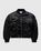 Oversized Satin Bomber Jacket Black/Grey