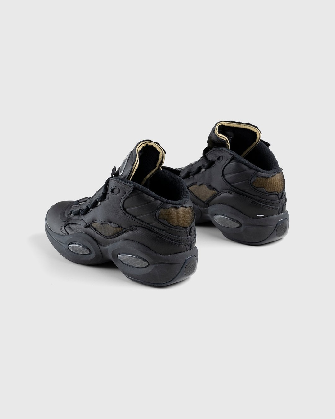 Reebok x Maison Margiela – Question Mid Memory Of Black - High Top Sneakers - Black - Image 4