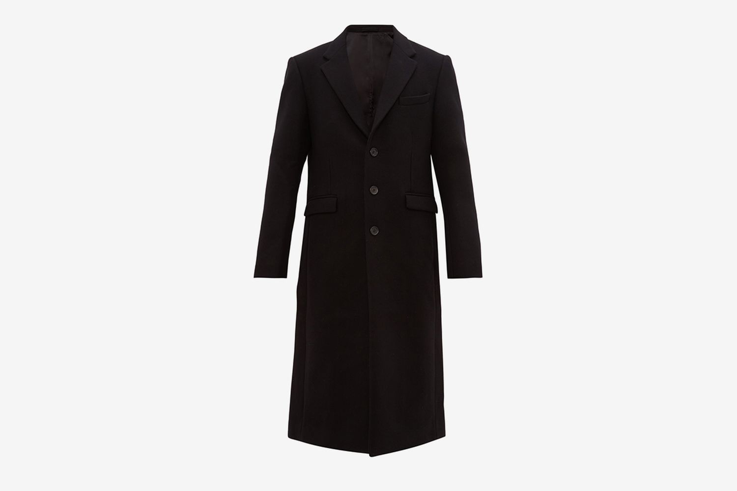 Single Breasted Felted Wool Coat