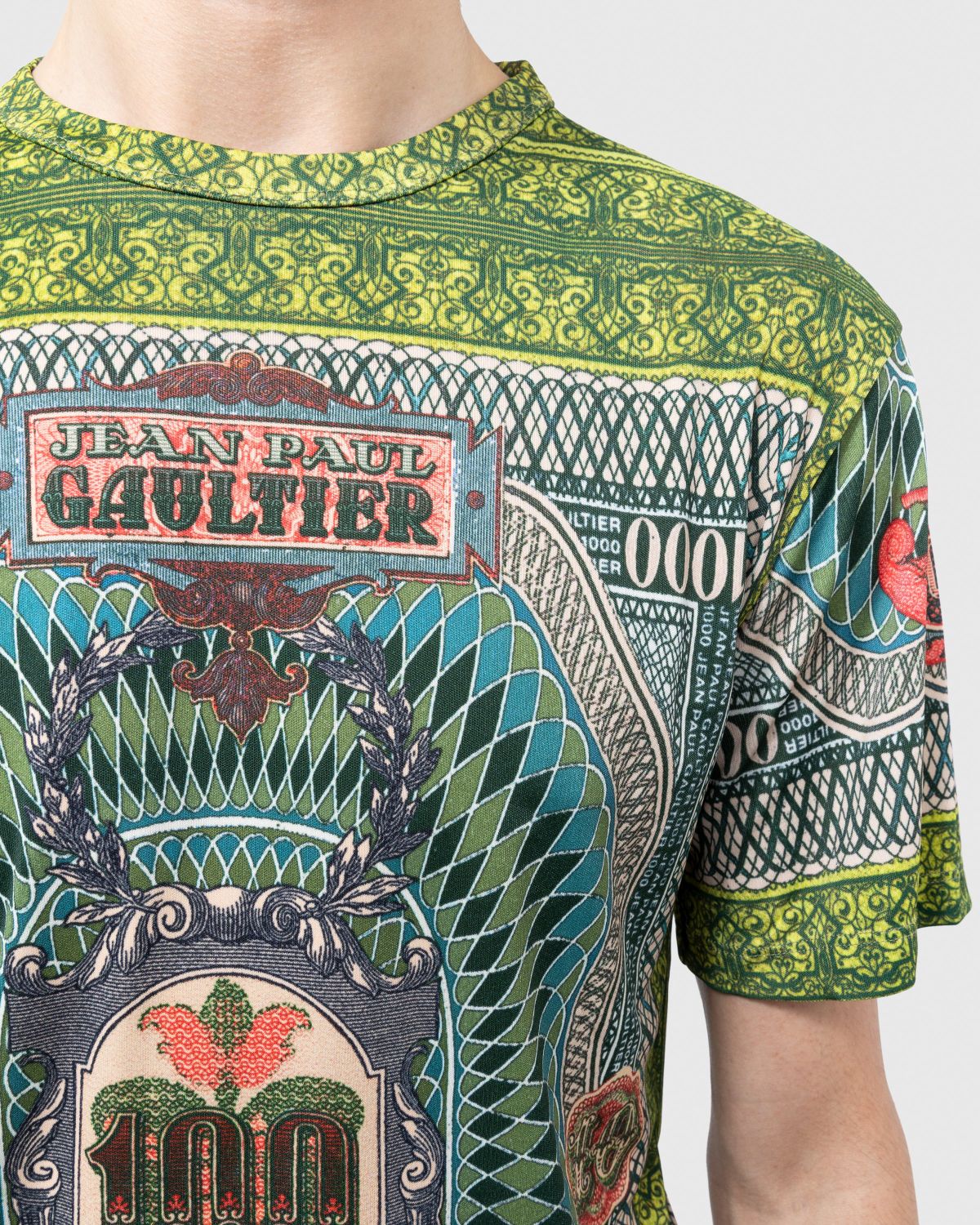 Jean Paul Gaultier – Banknote T-Shirt Multi - T-shirts - Green - Image 4