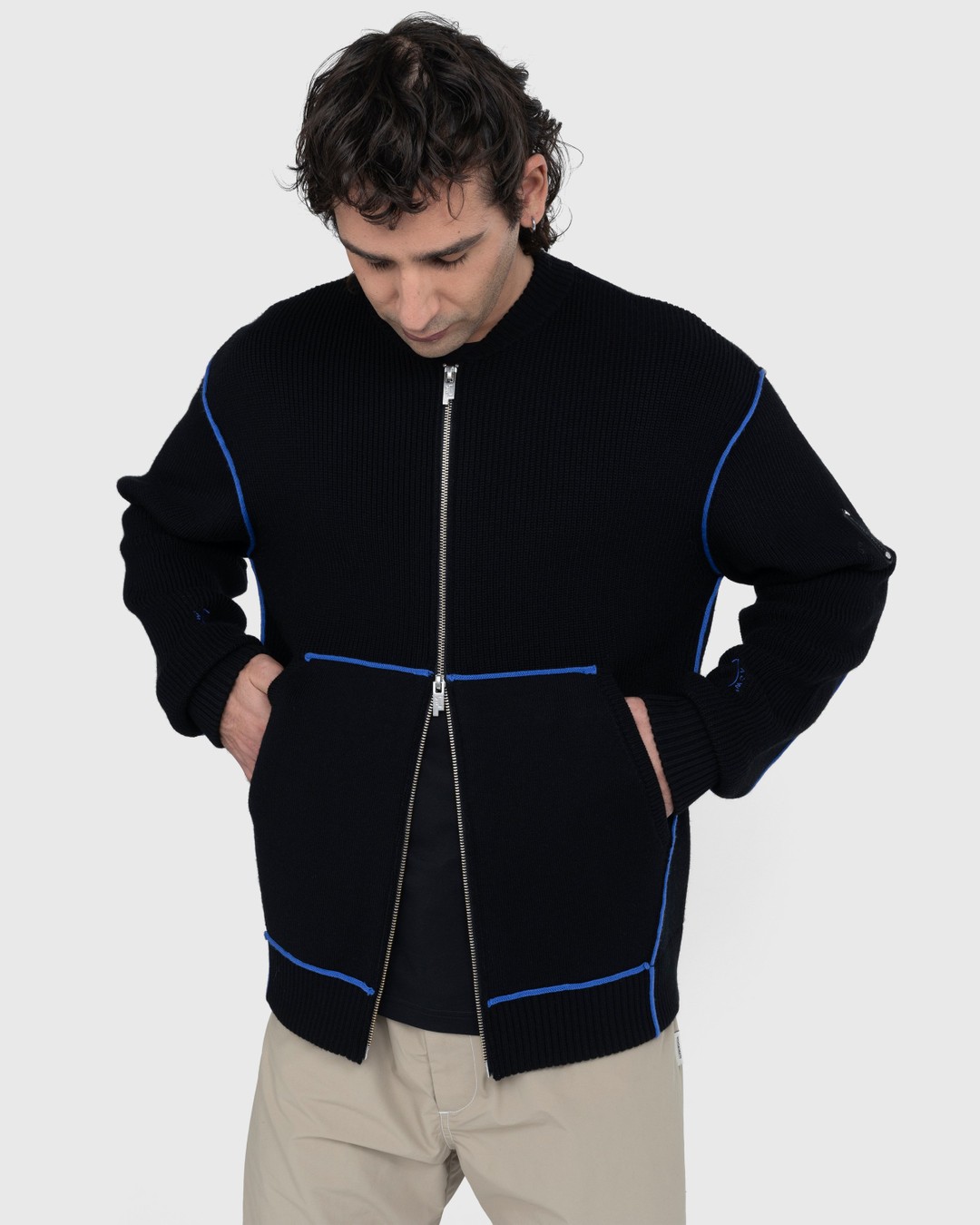 A-Cold-Wall* – Vertex Knit Bomber Black - Outerwear - Black - Image 5