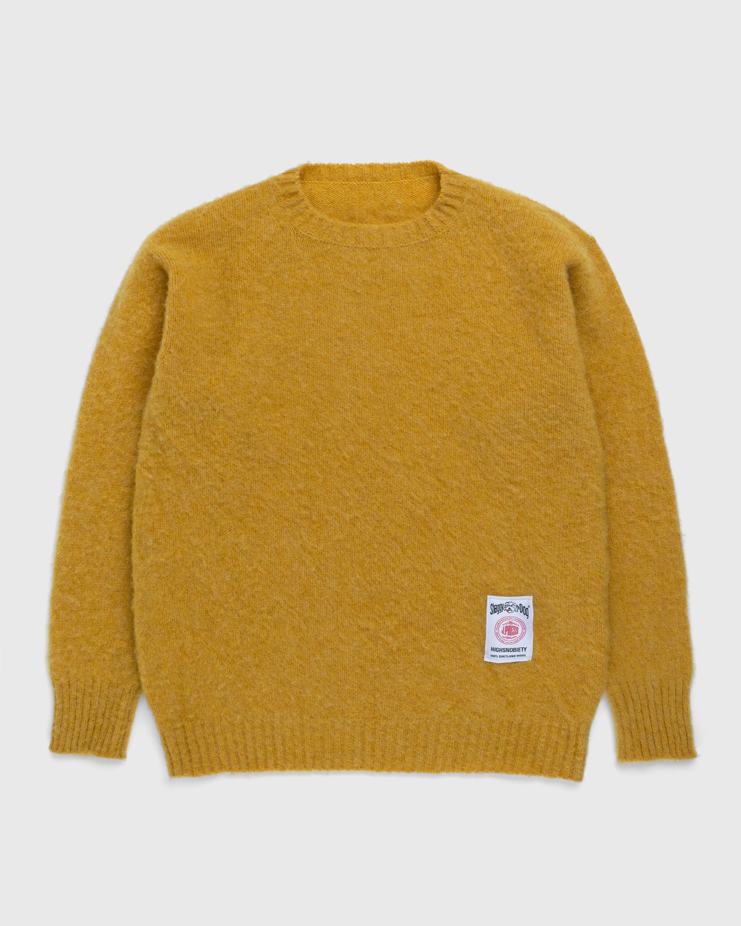 J. Press x Highsnobiety – Shaggy Dog Solid Sweater Yellow - Crewnecks - Yellow - Image 1