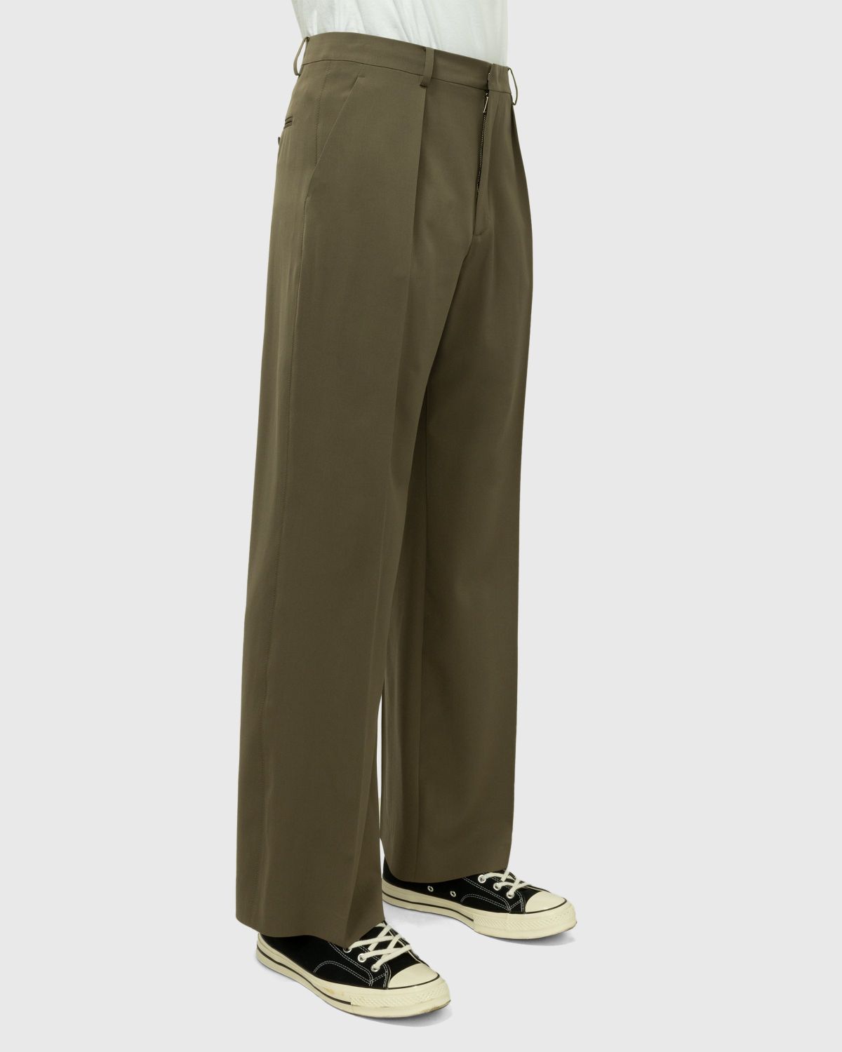 Jean Paul Gaultier – Classic Woven Trouser Khaki - Pants - Brown - Image 4