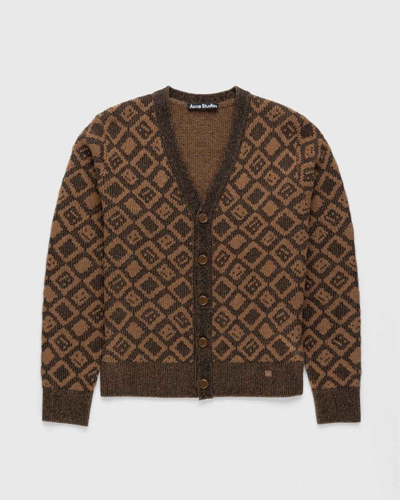 Acne Studios – face Tiles Cardigan Toffee Brown
