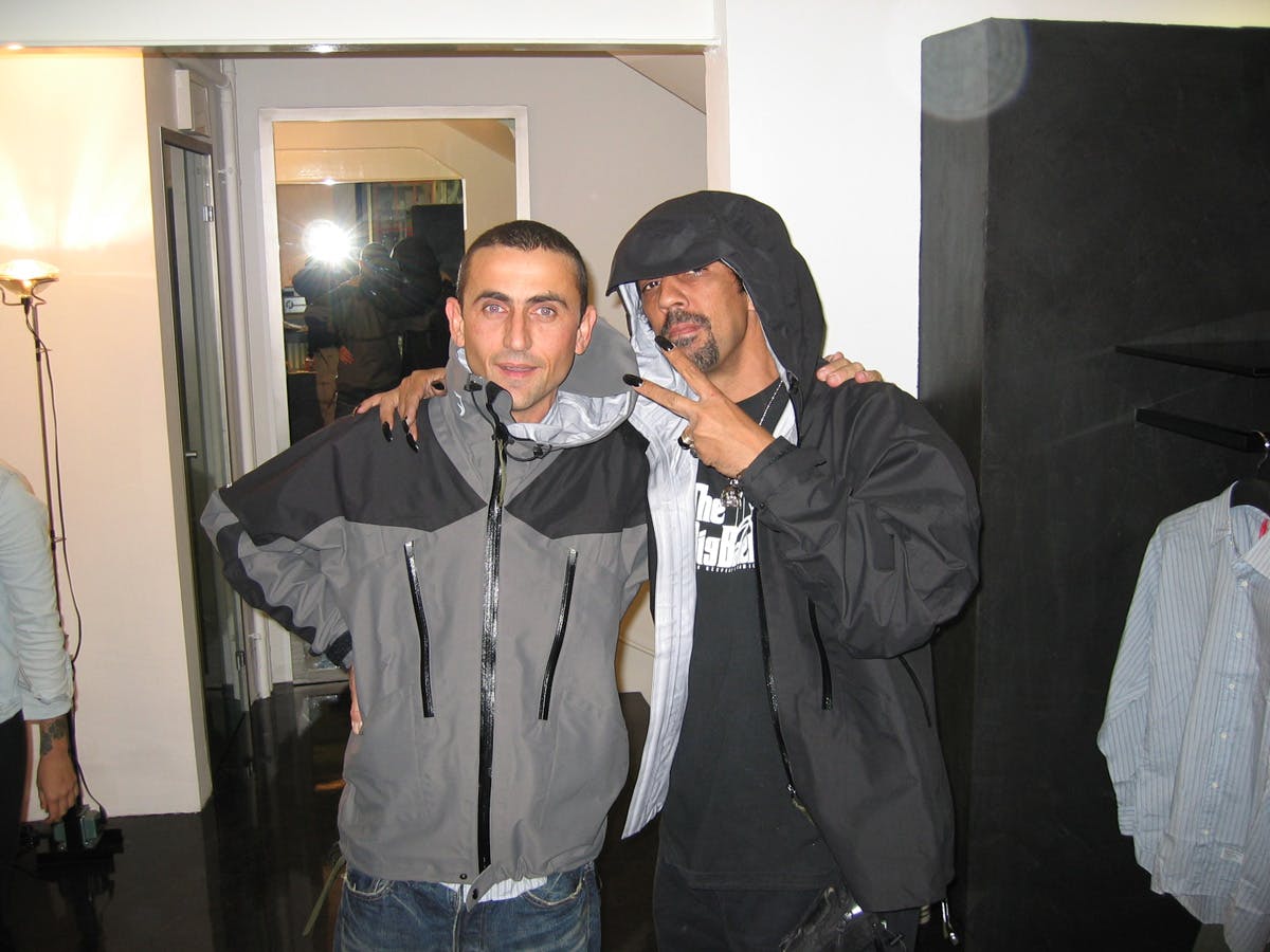 Luca Benini and Futura at the Slam Jam store opening in Ferrara, 2004.