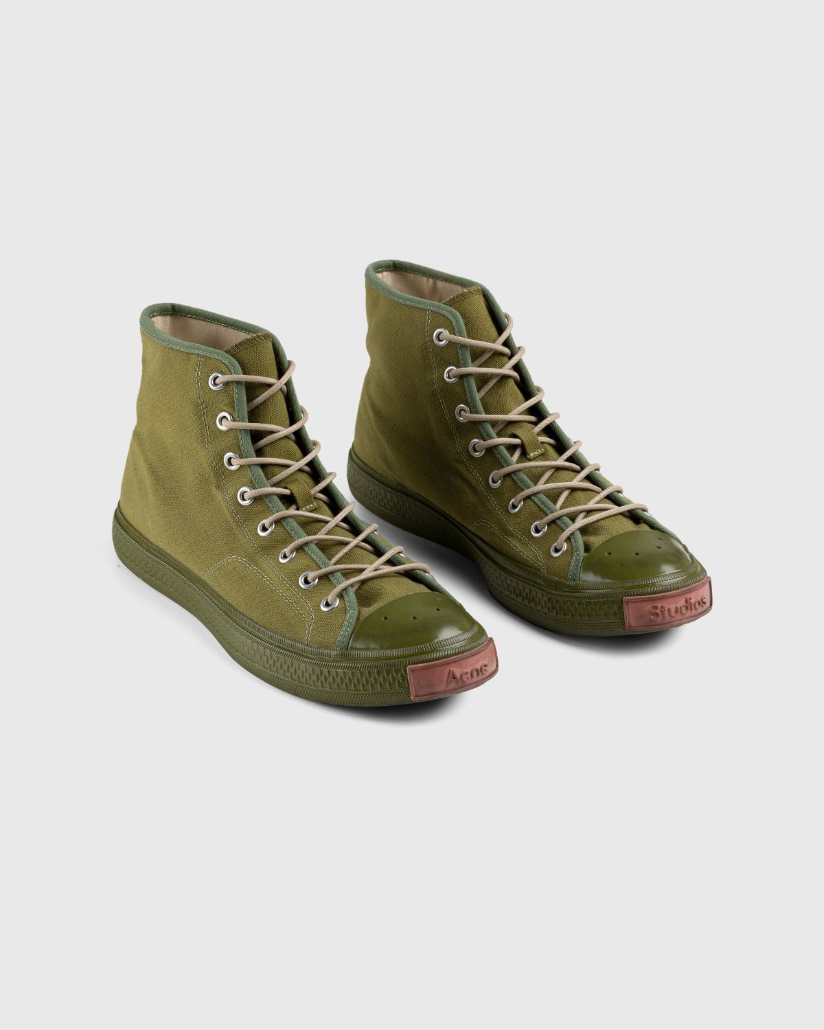 Acne Studios – Ballow High-Top Sneakers Olive Green - High Top Sneakers - Green - Image 3