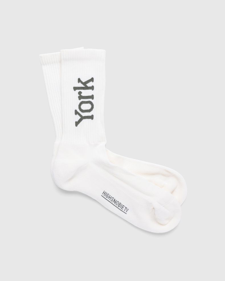 Neu York Logo Socks White