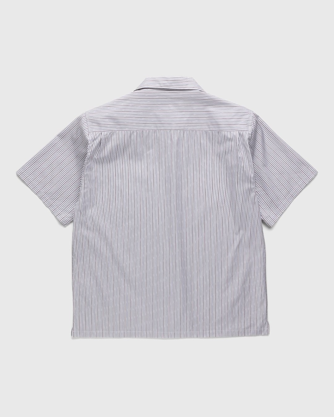 Highsnobiety – Striped Poplin Short-Sleeve Shirt White/Black - Shirts - White - Image 2