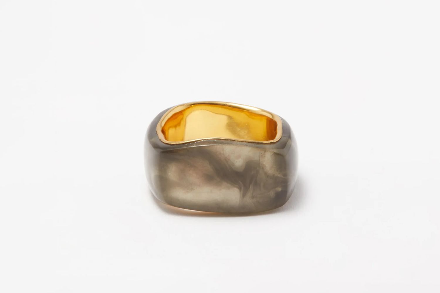 H34 Resin & 18kt Gold-Vermeil Ring