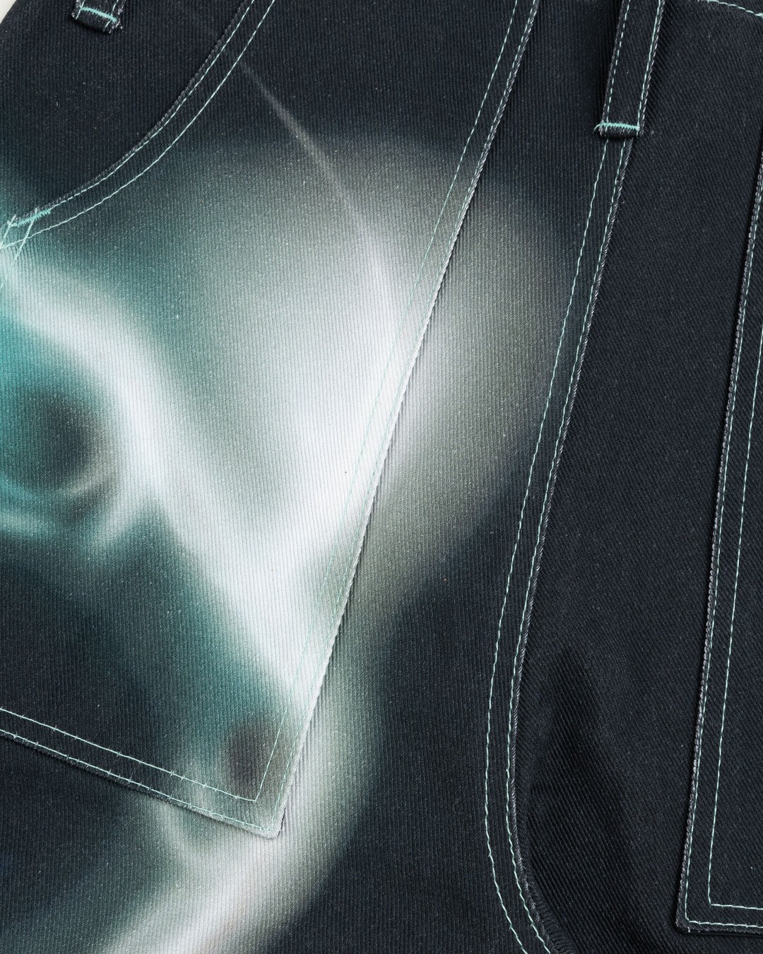 Gerrit Jacob – Printed Jeans Teal/Aqua - Pants - Green - Image 5
