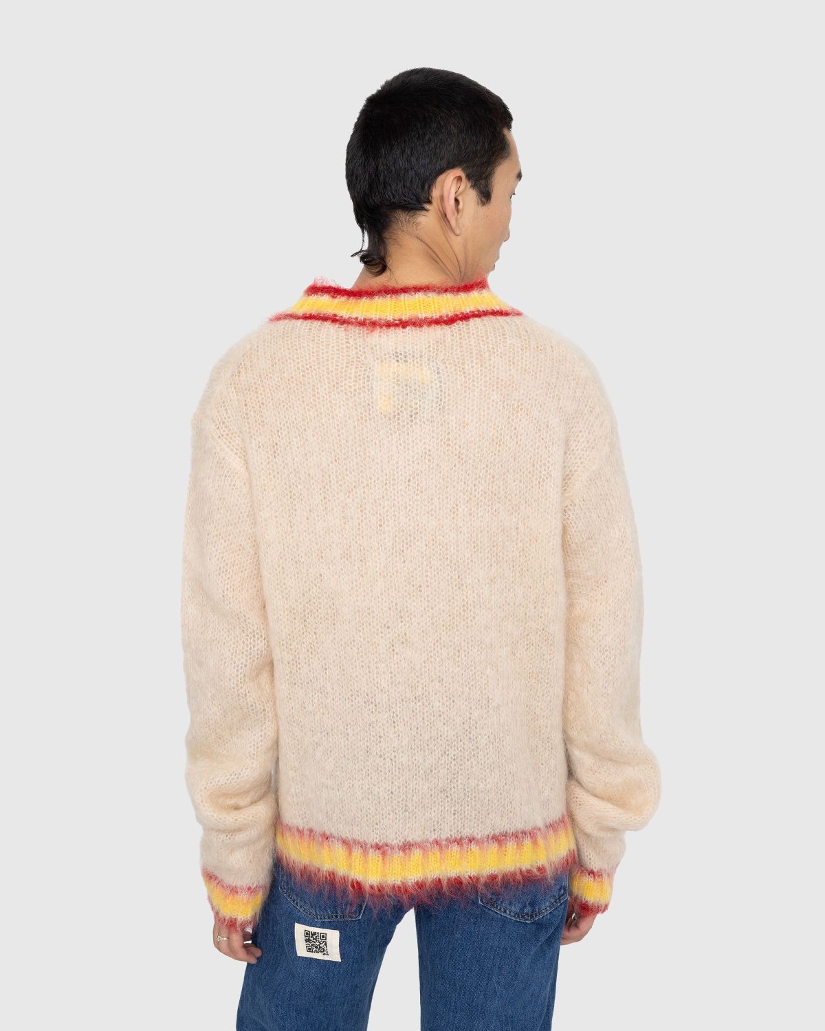 Marni – Mohair Sweater Beige Multi - Knitwear - Pink - Image 3