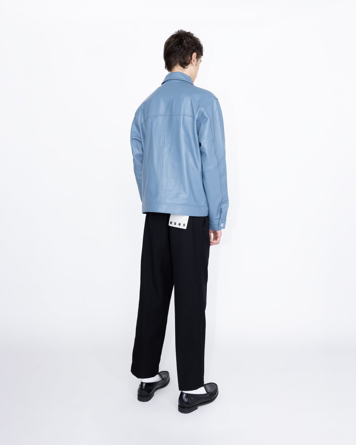 Highsnobiety HS05 – Leather Jacket Blue - Outerwear - Blue - Image 5