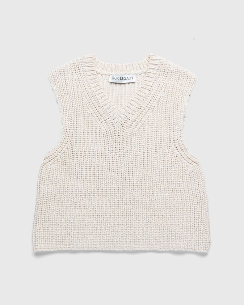 Our Legacy – Intact Vest Raw White Chunky Cotton Rib