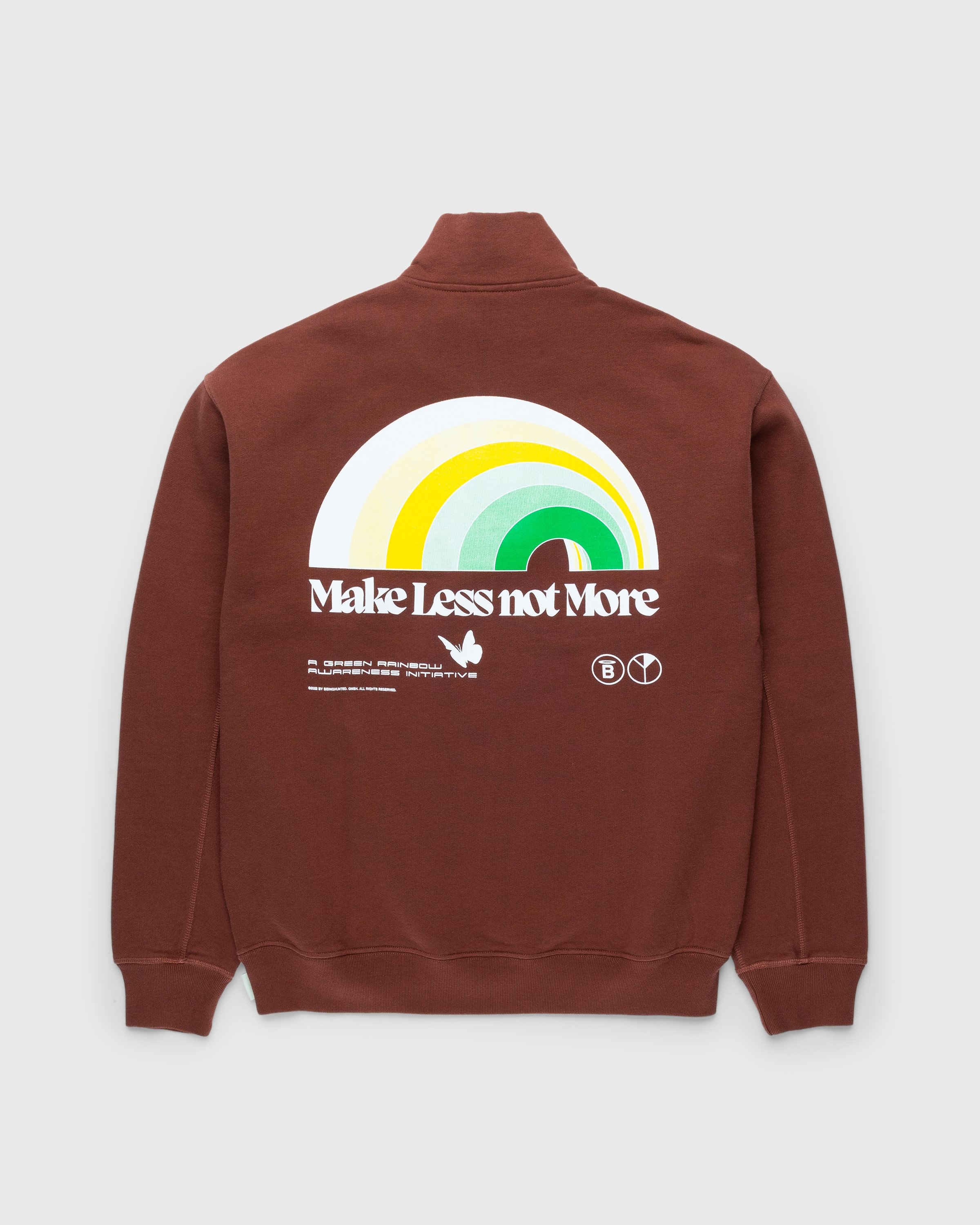 BEINGHUNTED x Highsnobiety – BERLIN, BERLIN 3 Zip Mock Neck Brown - Sweats - Brown - Image 1