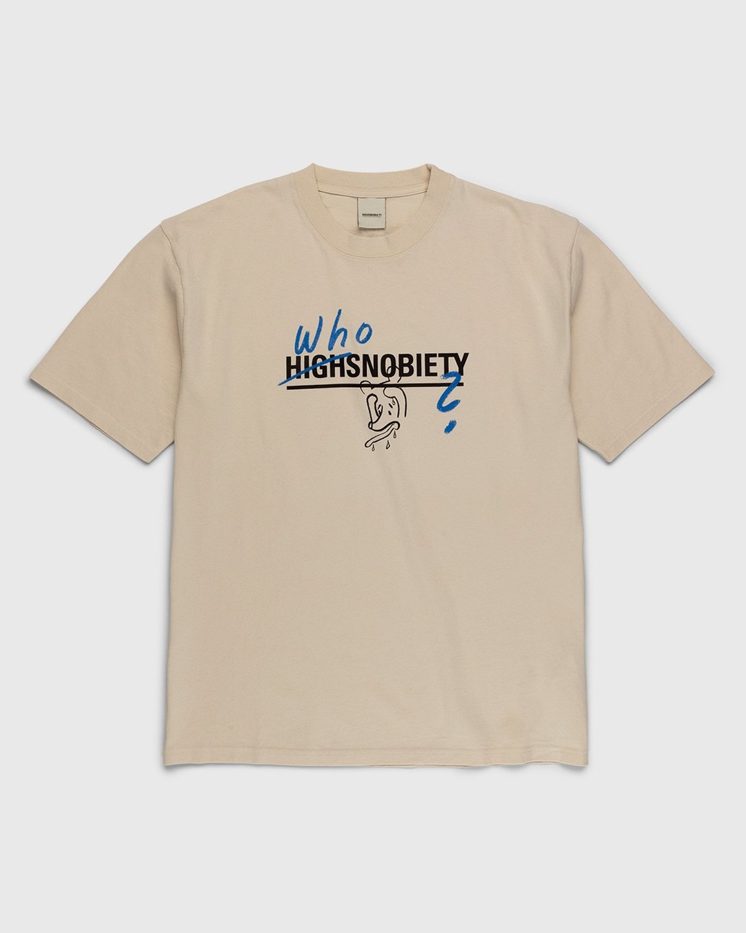 Simon Fujiwara x Highsnobiety – Who The Baer Logo T-Shirt Eggsehll - T-shirts - Beige - Image 1