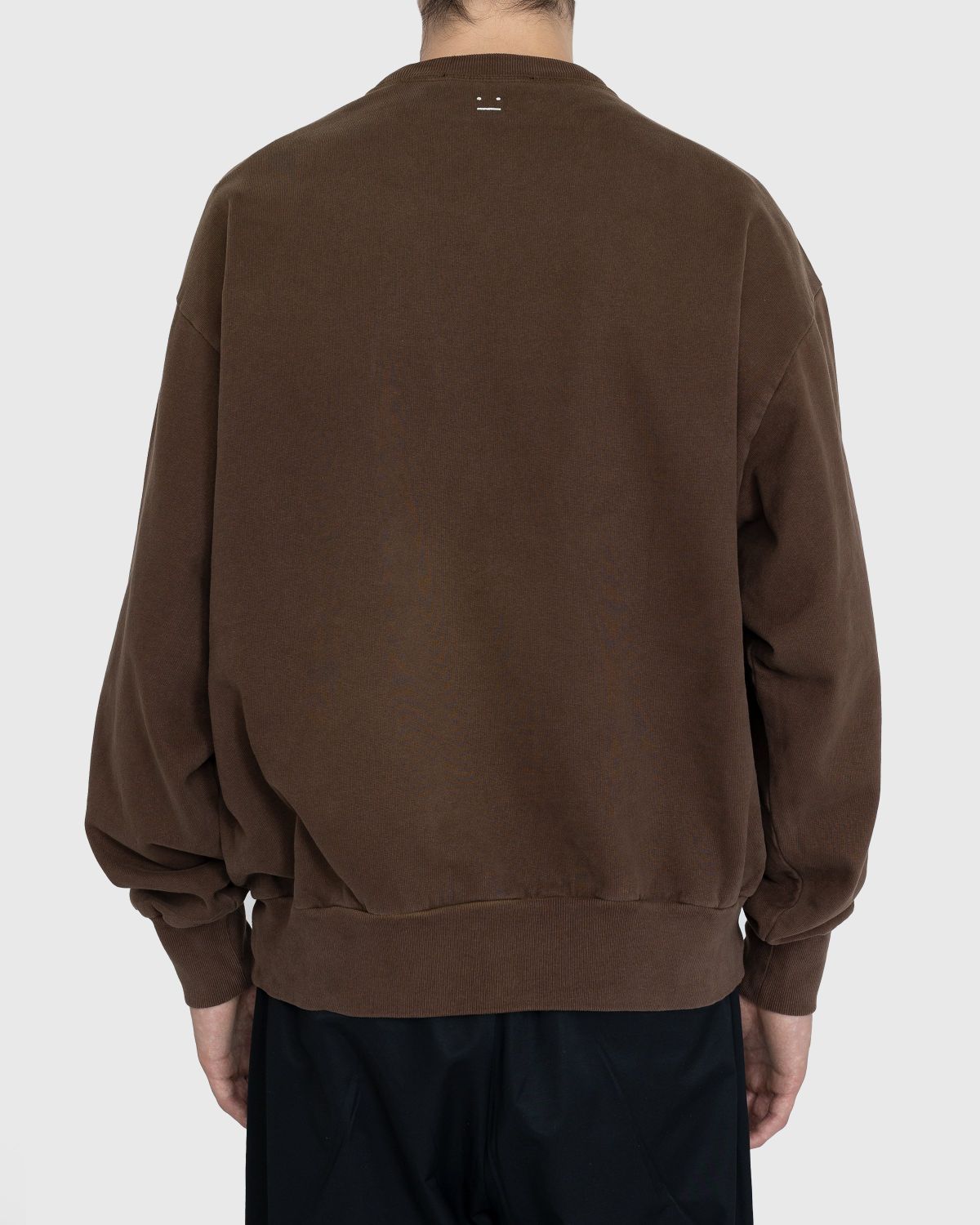 Acne Studios – Organic Cotton Crewneck Sweatshirt Coffee Brown - Sweats - Brown - Image 4