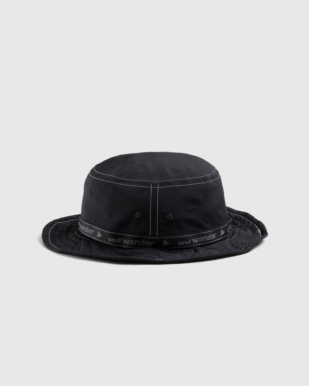 And Wander – JQ Tape Hat Black - Hats - Black - Image 2