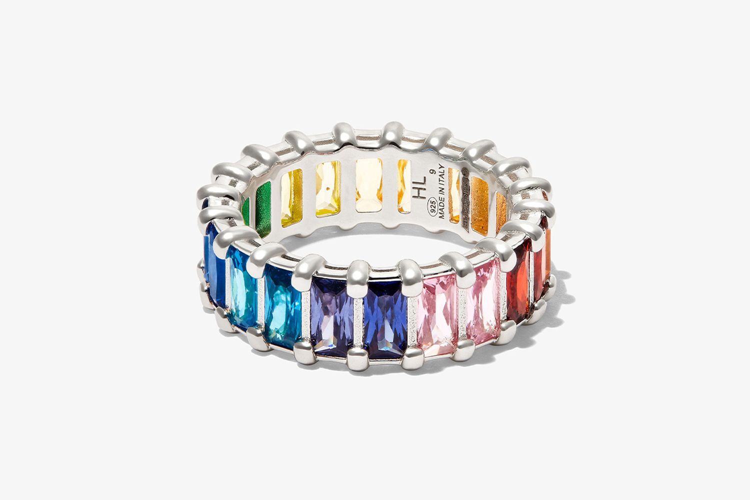 Rainbow Crystal Eternity Ring