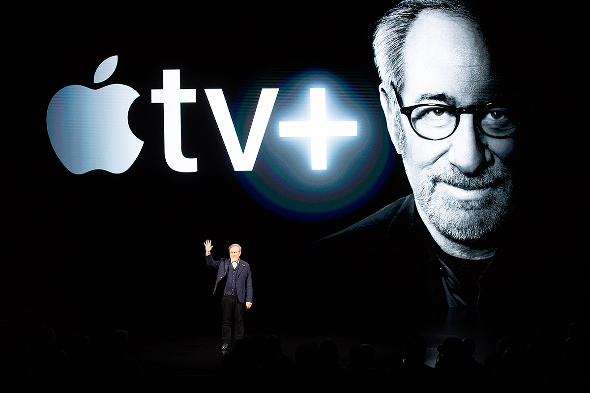 Steven spielberg Apple TV+ logo