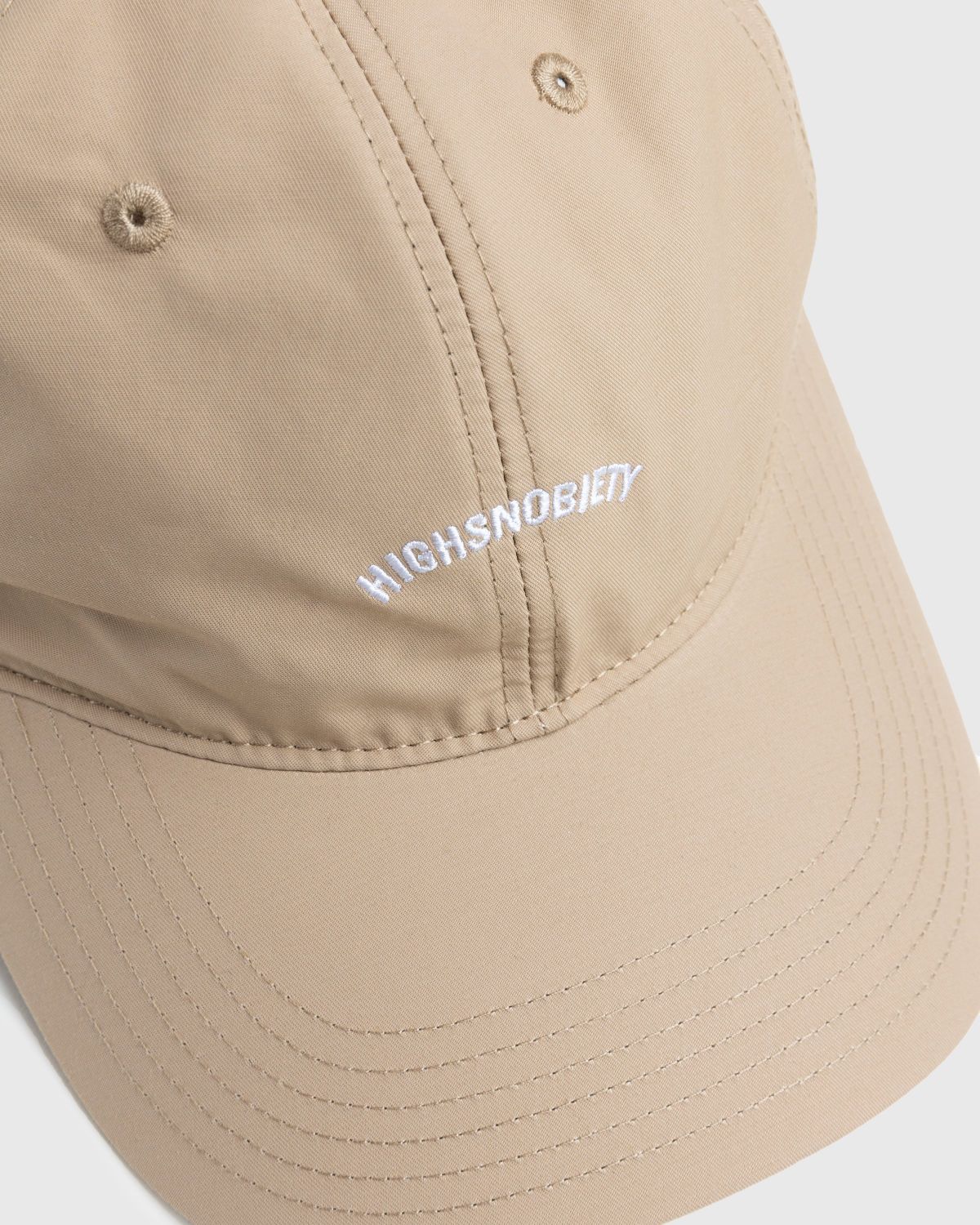 Highsnobiety – Brushed Nylon Logo Cap Natural - Hats - Beige - Image 5