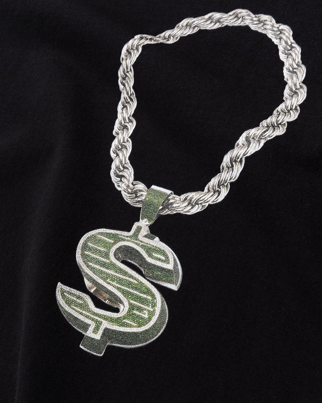 Jacob & Co. x Highsnobiety – Dollar Sign Pendant T-Shirt Black - T-shirts - Black - Image 6