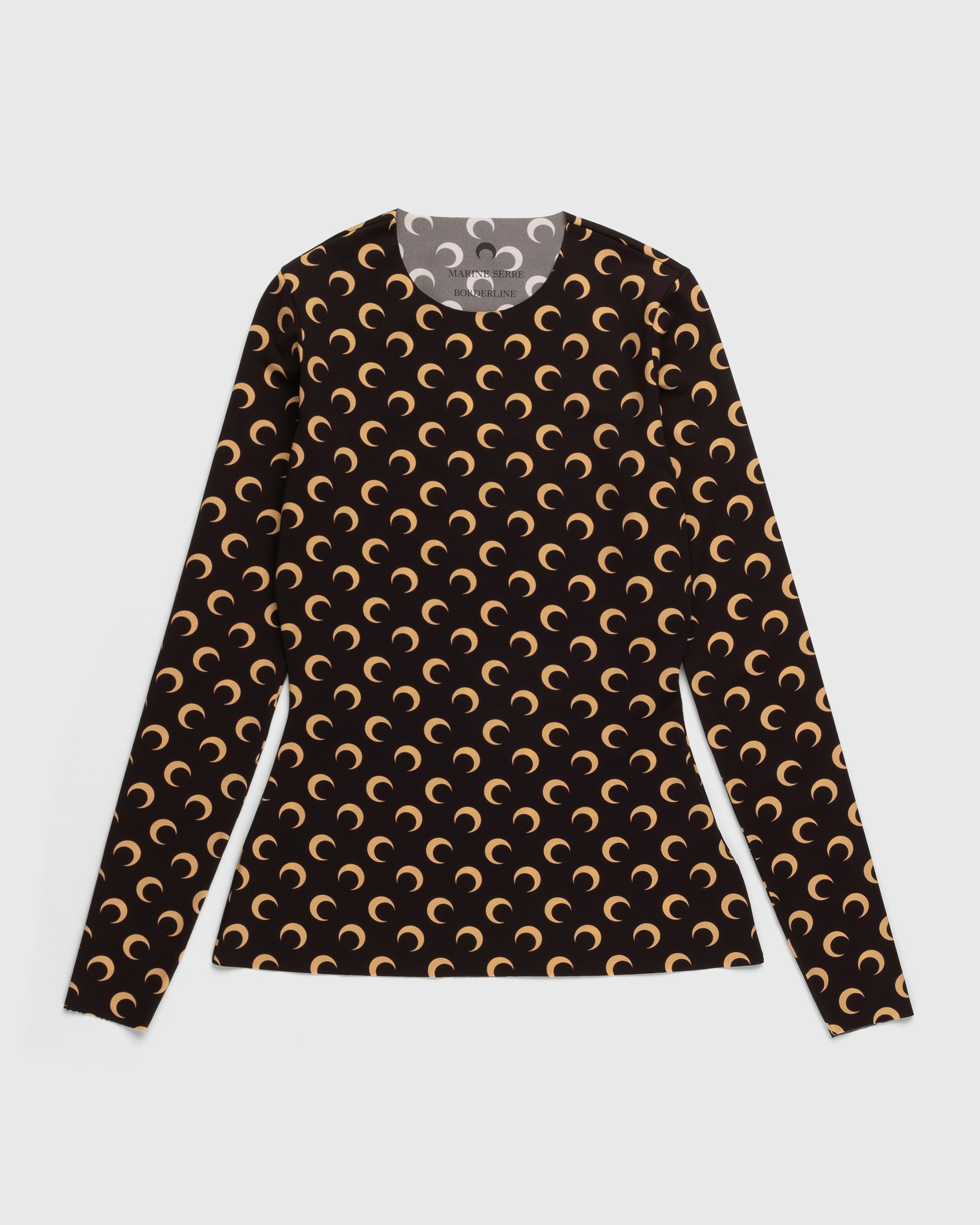 Marine Serre – Second Skin Moon Top Brown - Longsleeves - Brown - Image 1