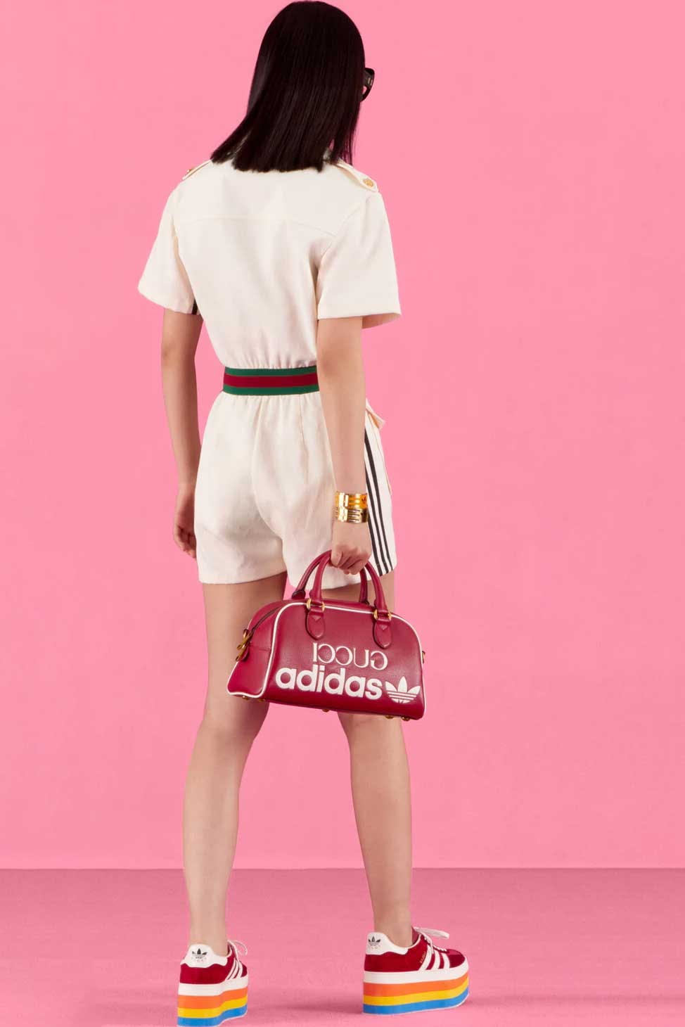 adidas u0026 Gucci Drop Platform Gazelle Sneakers, $20k Golf Club Bag