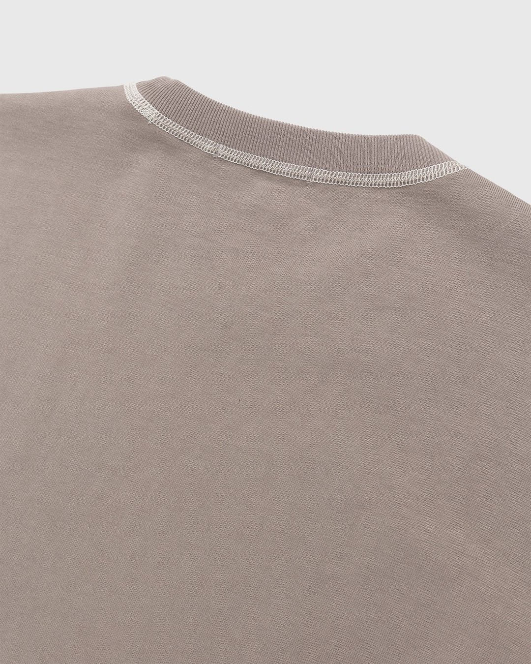 Auralee – Cotton Knit Pocket T-Shirt Grey Beige - T-shirts - Beige - Image 4