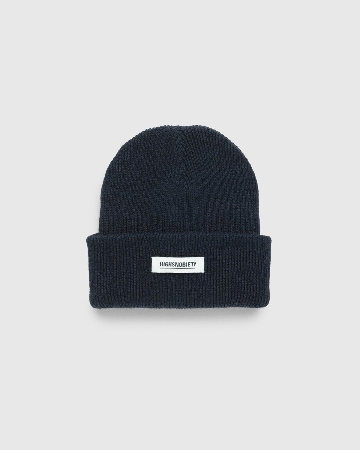 Highsnobiety – Watch Logo Staples Beanie Navy - Hats - Blue - Image 1