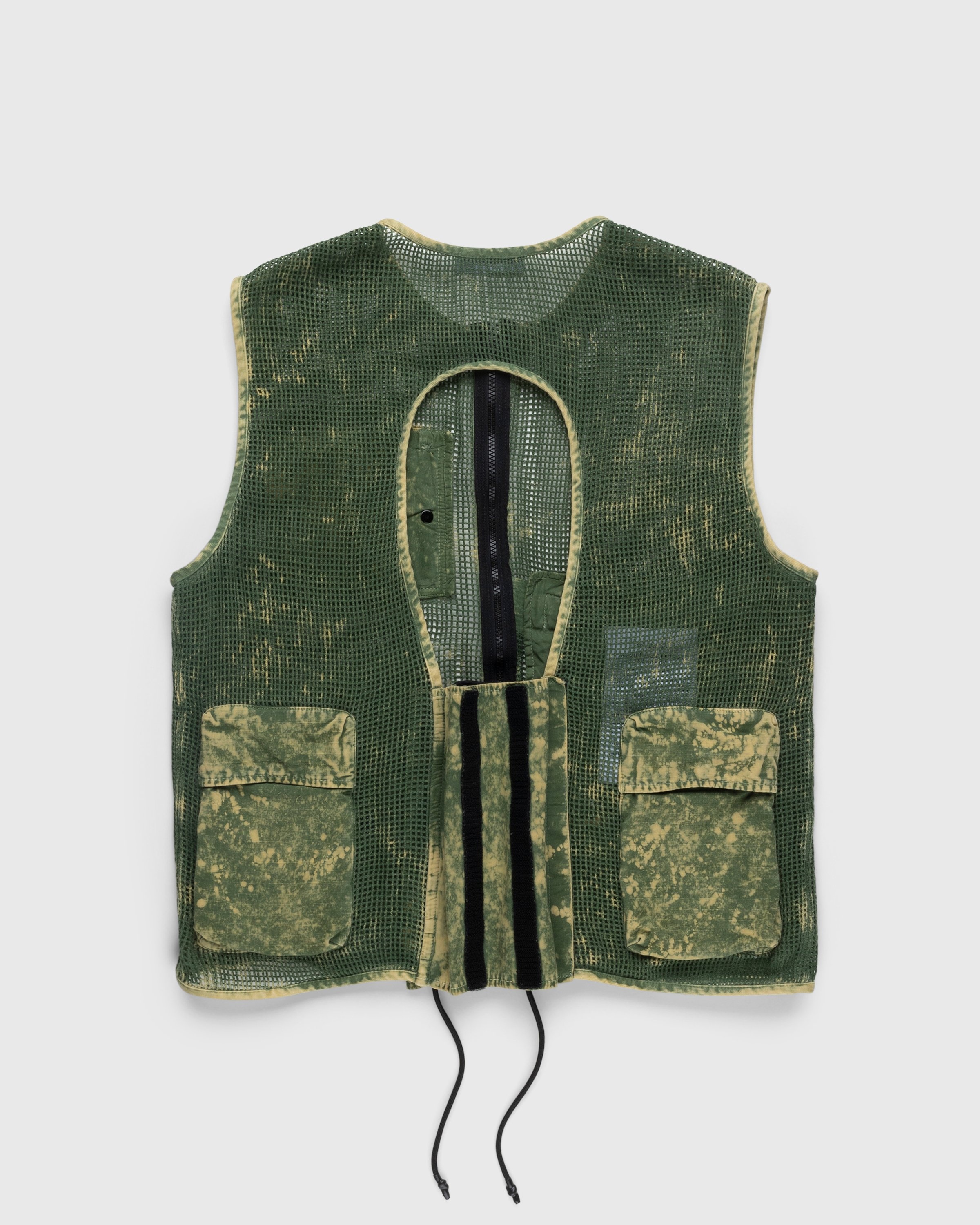 Stone Island – G0622 Garment-Dyed Cotton Mesh Vest Olive - Outerwear - Green - Image 2