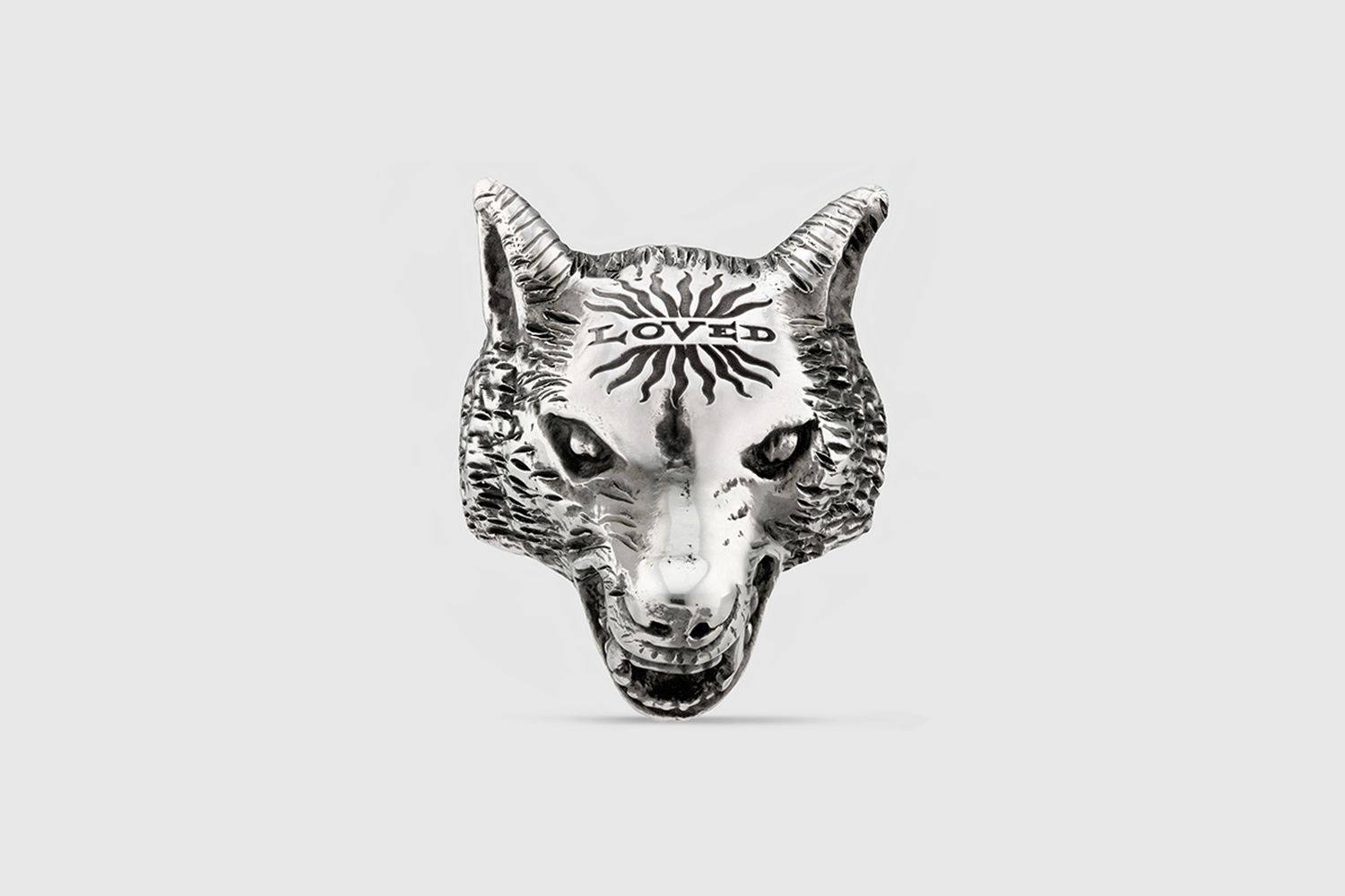 Anger Forest Wolf Head Ring