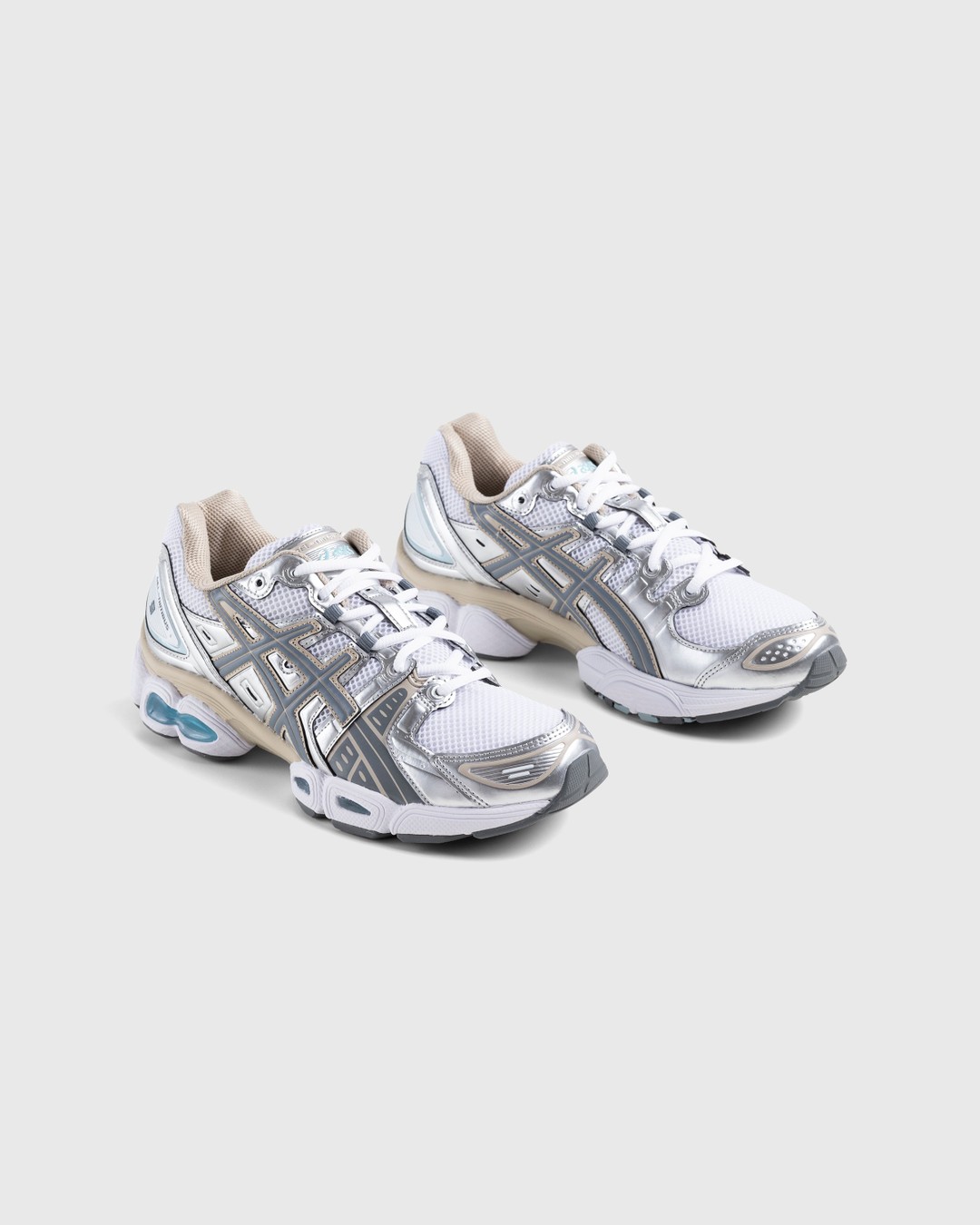 asics – Gel-Nimbus 9 White/Steel Grey - Low Top Sneakers - White - Image 3