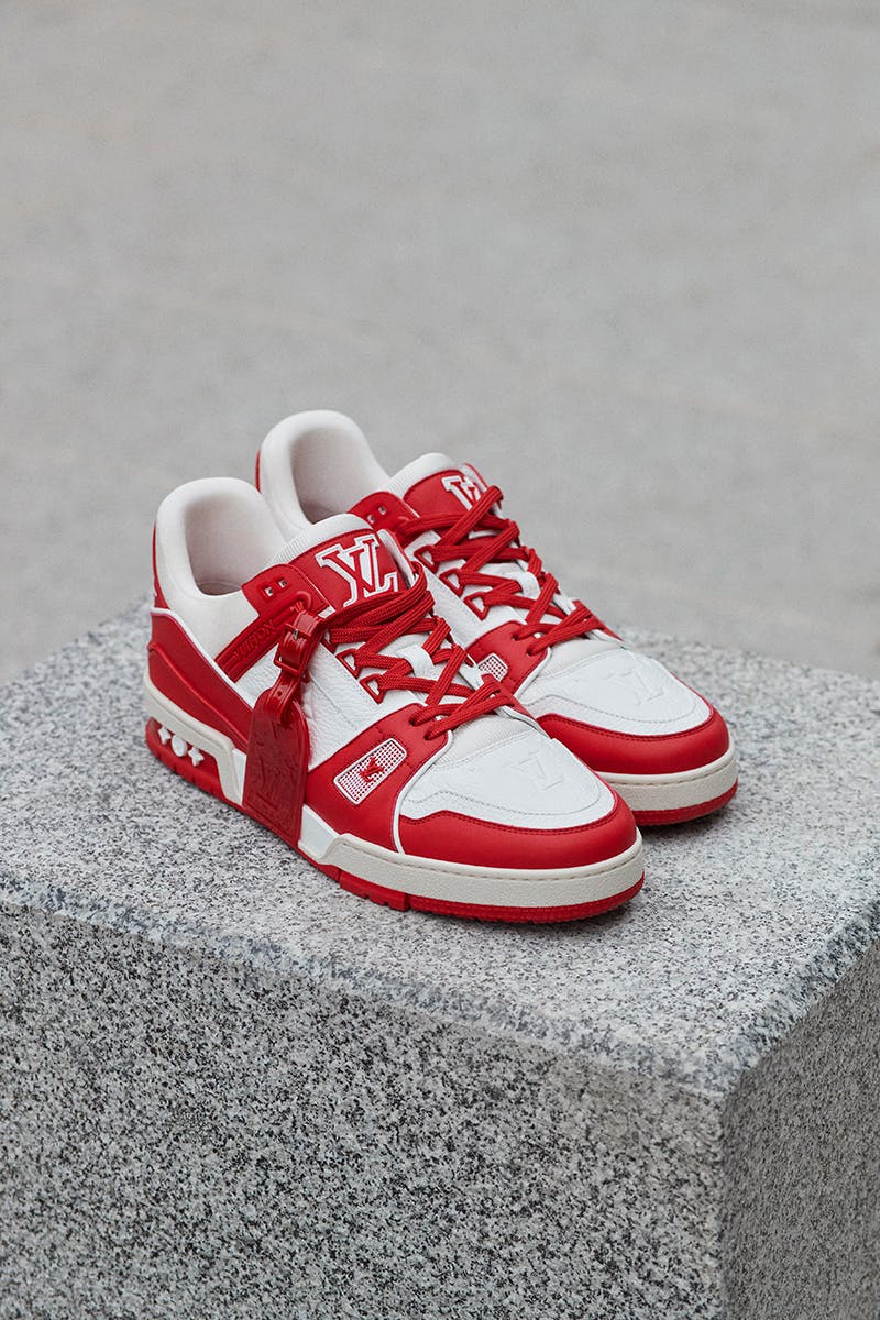 Louis Vuitton (RED) LV Trainer: Images & Release Info 有名な高級ブランド 2021ss VUITTON LOUIS RED LINE TRAINER スニーカー