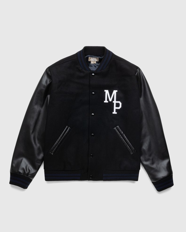 A.P.C. x Jean Touitou – Miss Rayon Varsity Jacket Black