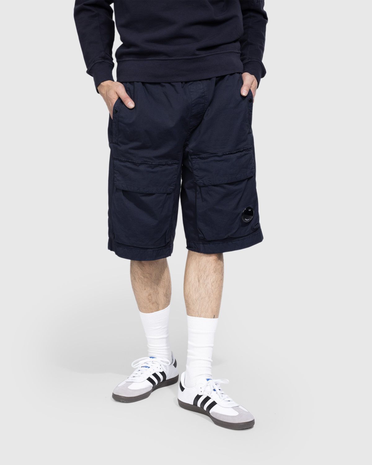 C.P. Company – Twill Stretch Utility Shorts Total Eclipse Blue - Shorts - Blue - Image 2