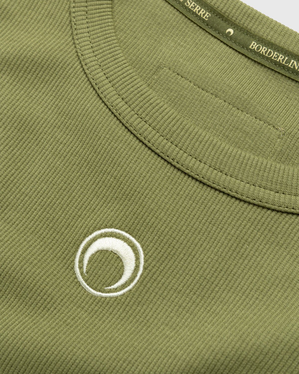 Marine Serre – Organic Cotton Relaxed Long-Sleeve Top Green - Longsleeves - Green - Image 7