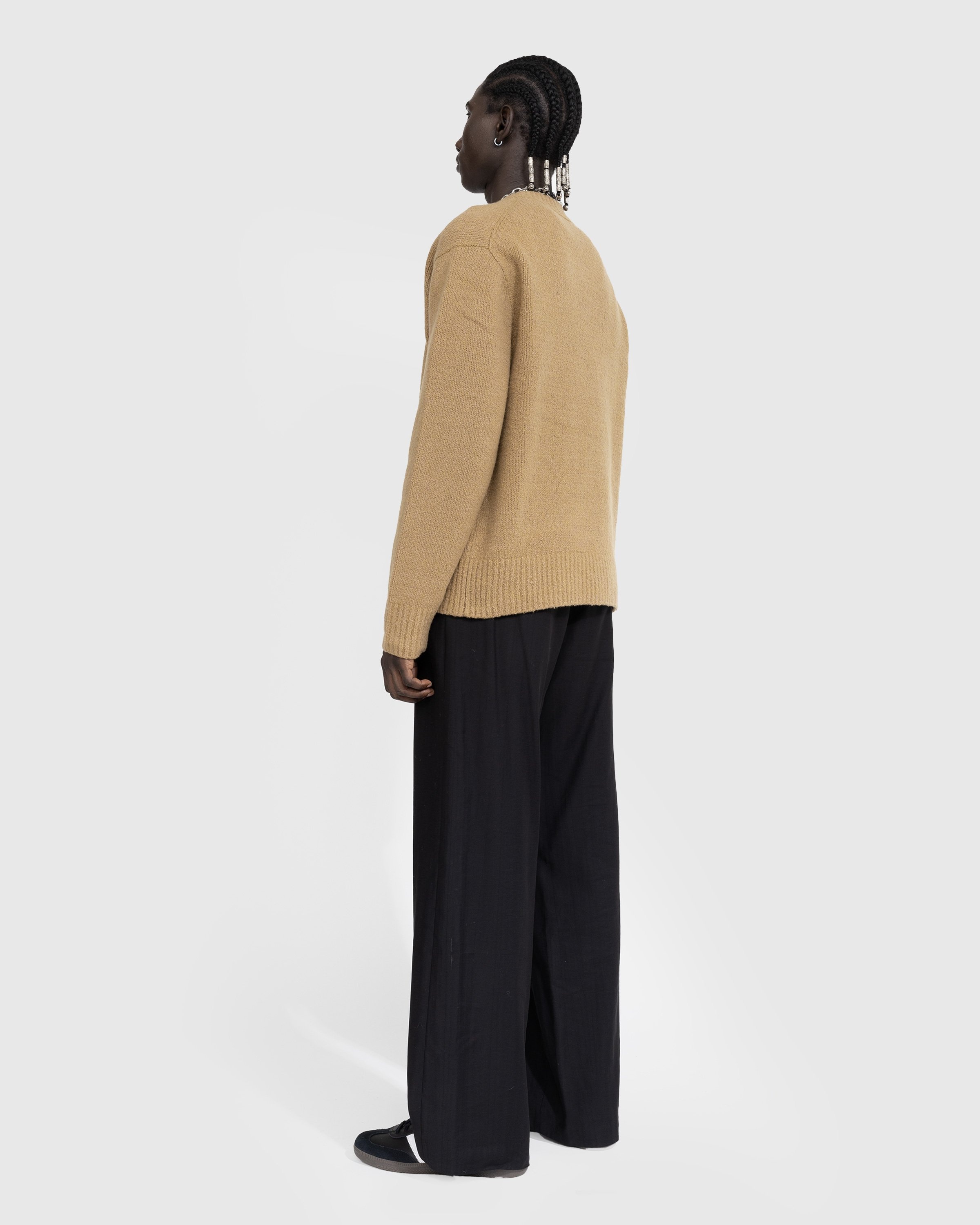 Acne Studios – Wool Blend Jumper Camel Brown - Knitwear - Brown - Image 4