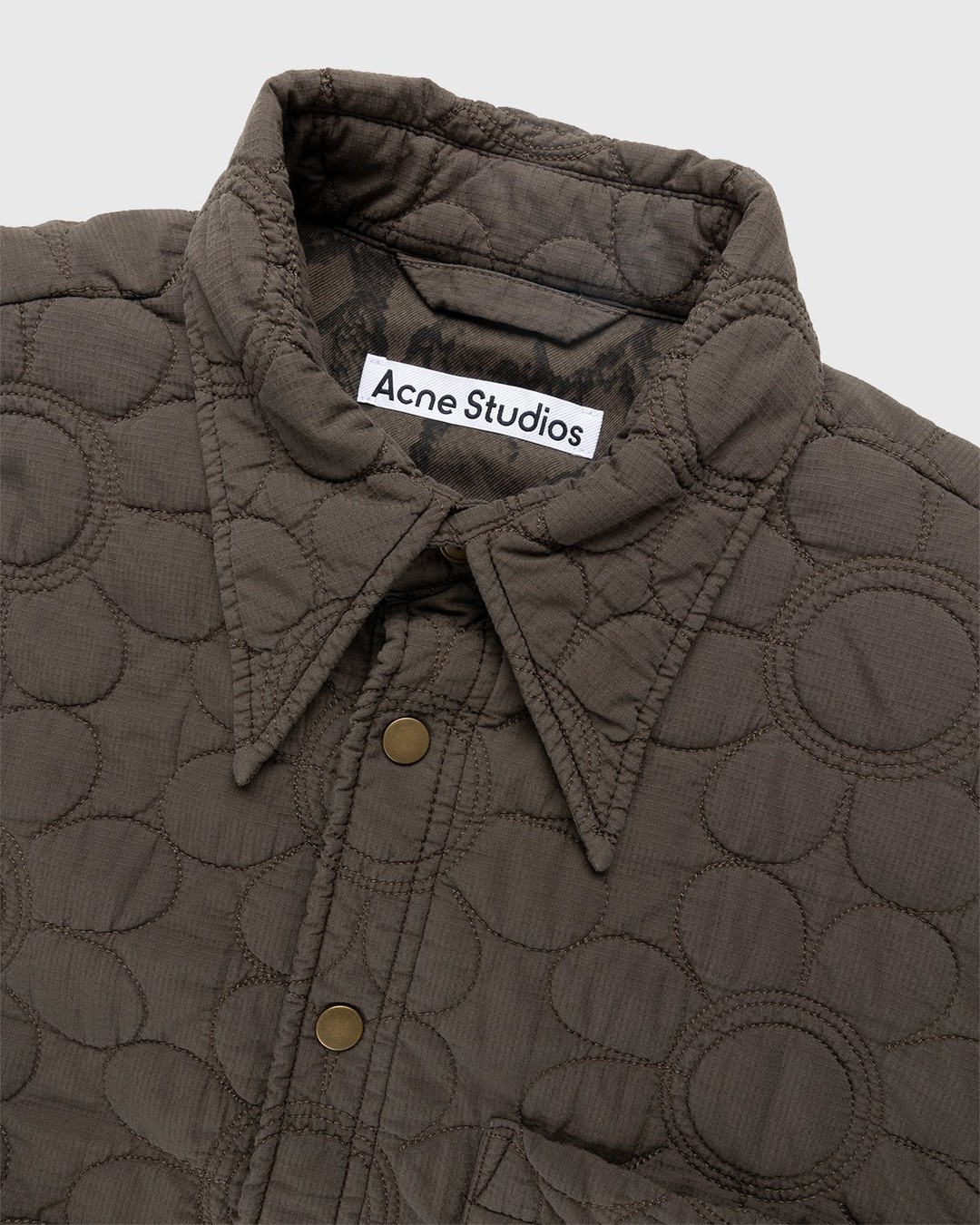 Acne Studios – Quilted Shirt Jacket Fox Grey - Overshirt - Grey - Image 3