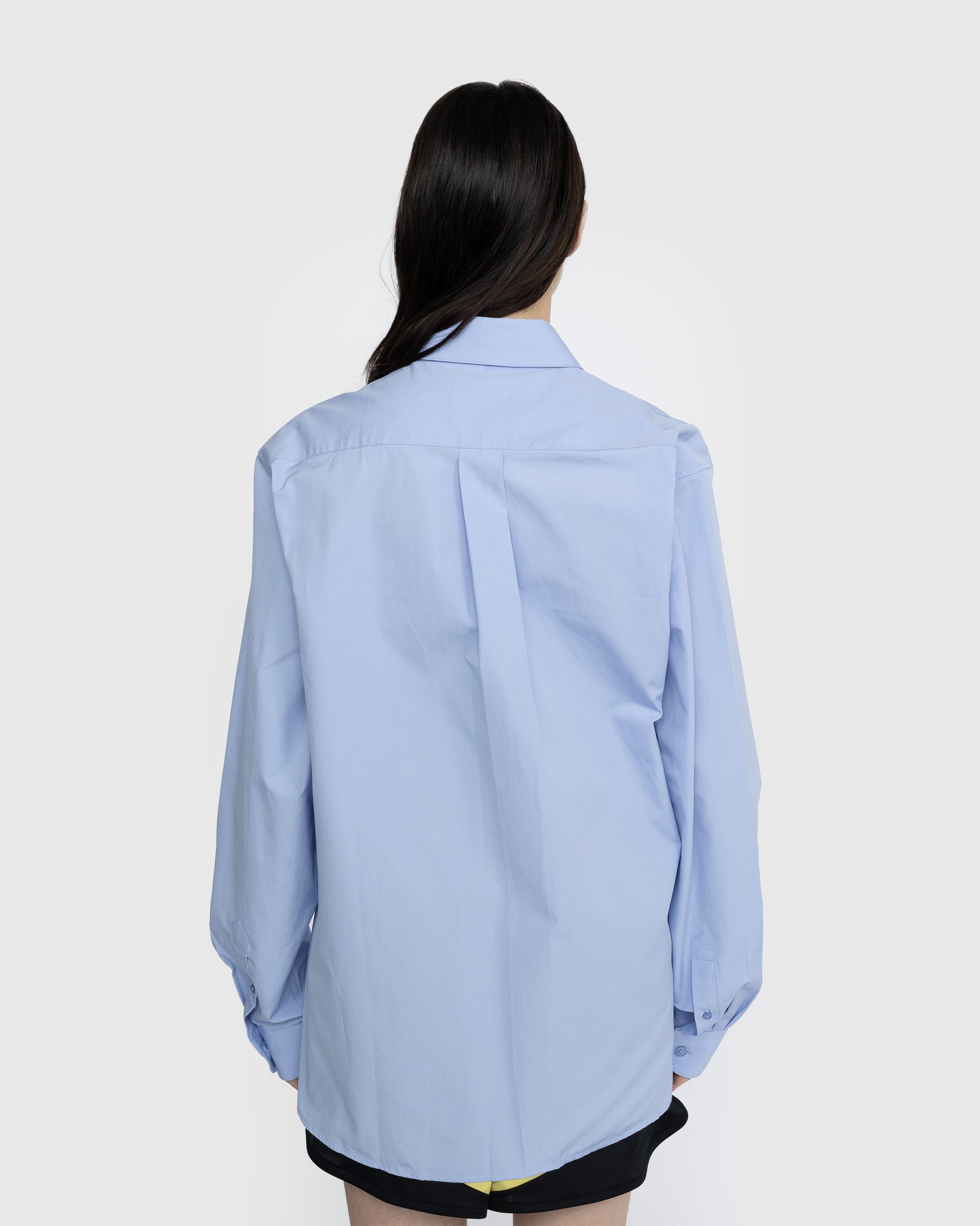 Martine Rose – Wrap Shirt Blue - Shirts - Blue - Image 3