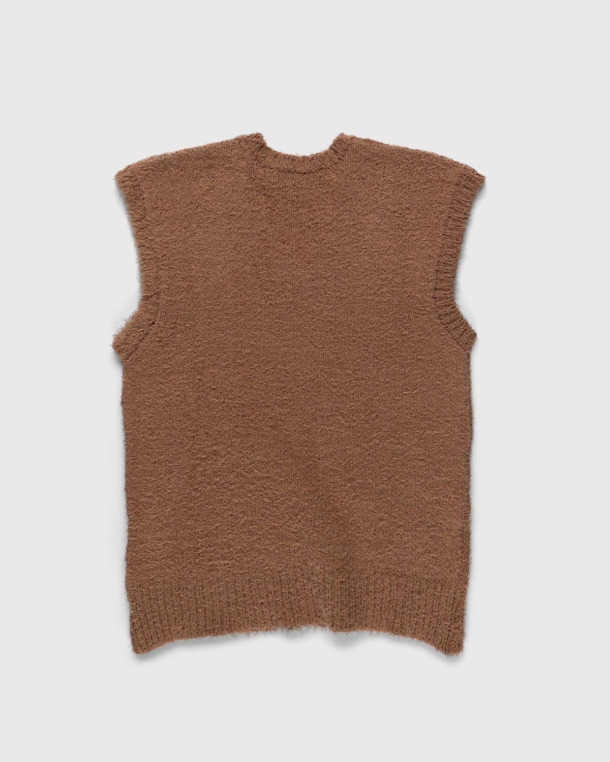 Our Legacy – Knitted Cotton Vest Caramel Cloudy - Knitwear - Beige - Image 2