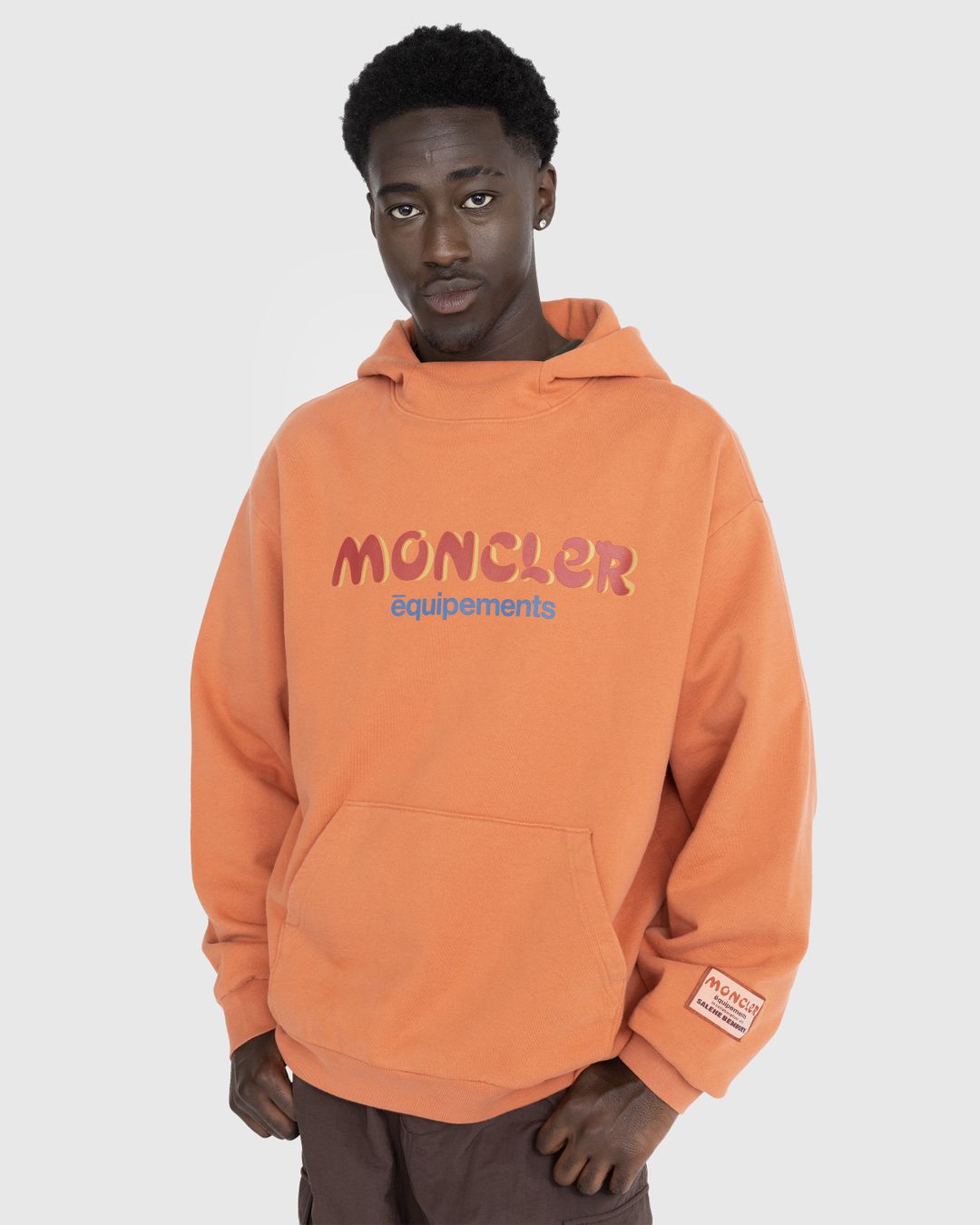 Moncler x Salehe Bembury – Logo Hoodie Beige | Highsnobiety Shop