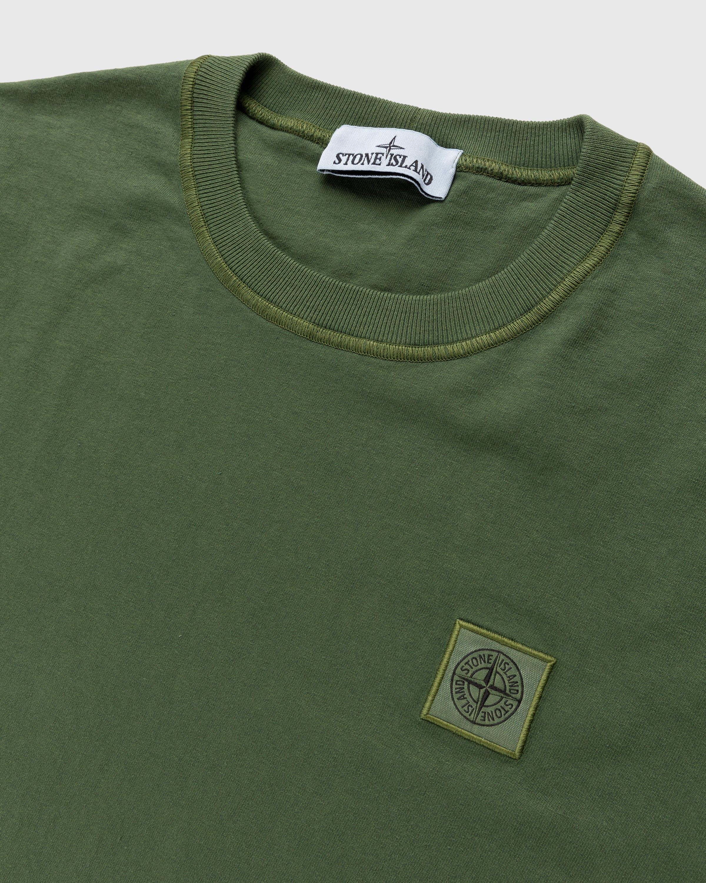 Stone Island – Fissato Longsleeve T-Shirt Olive - Longsleeves - Green - Image 4