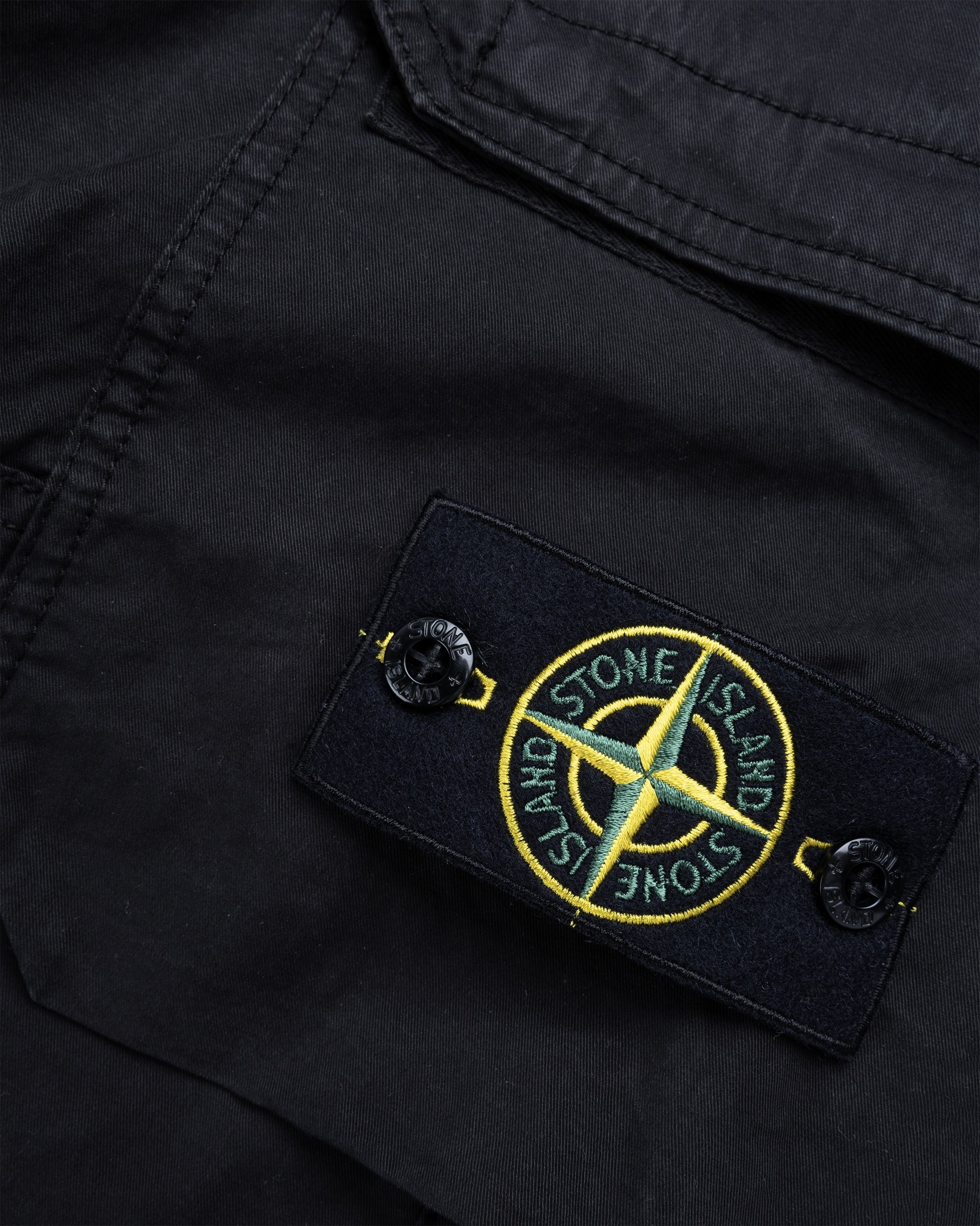 Stone Island – Stretch Cotton Gabardine Cargo Pants Black - Pants - Black - Image 5