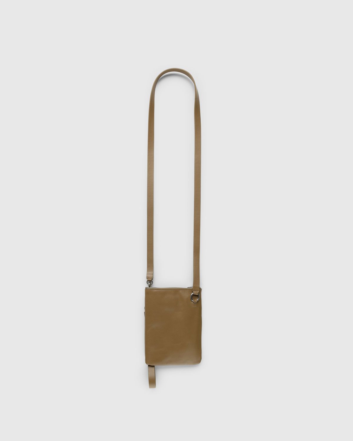 Jil Sander – Leather Pouch Necklace Brown - Pouches - Brown - Image 2