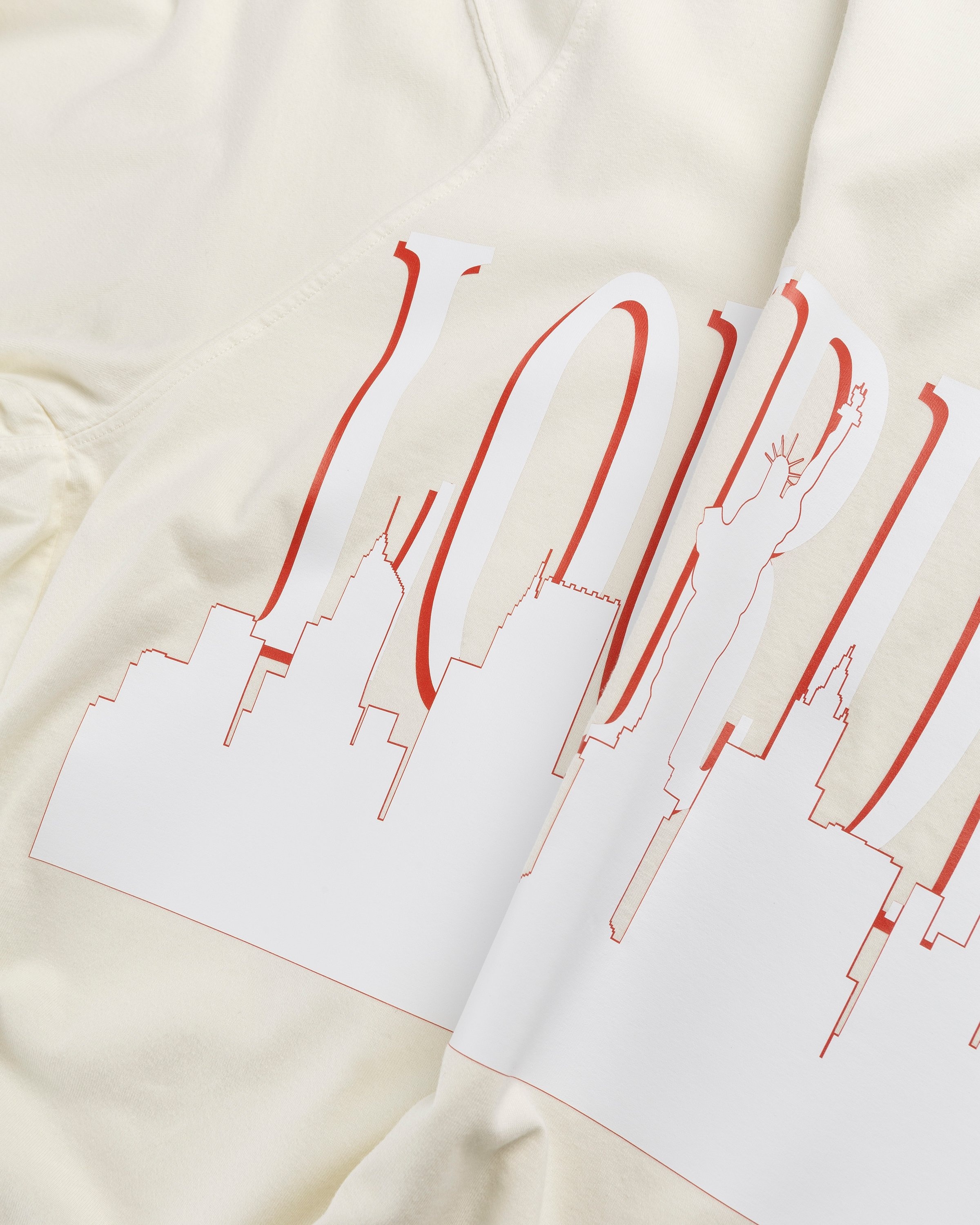 Lourdes New York – Skyline Tee Tinto Capo Cream - T-shirts - White - Image 4