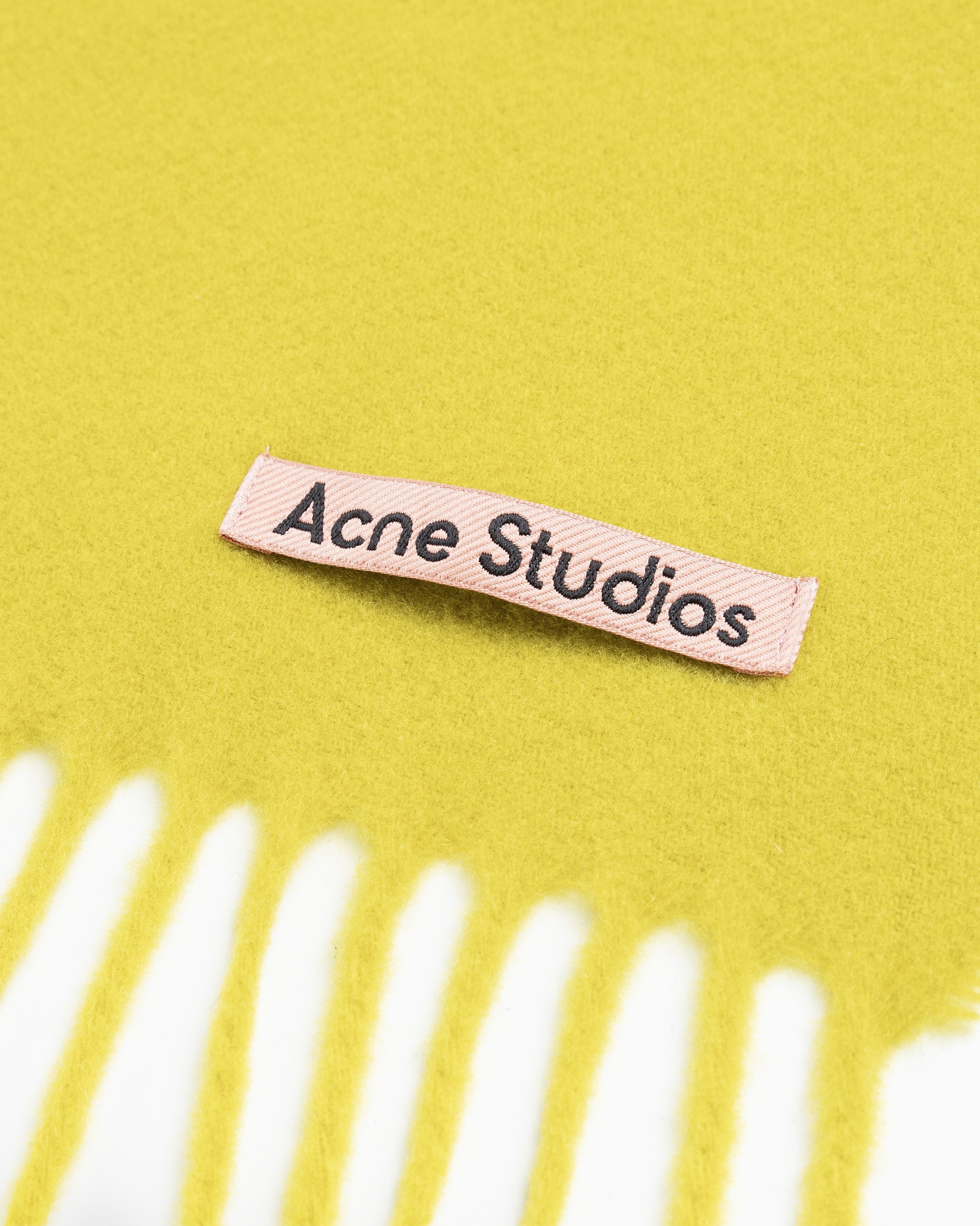 Acne Studios – Skinny Fringe Wool Scarf  - Scarves - Yellow - Image 3